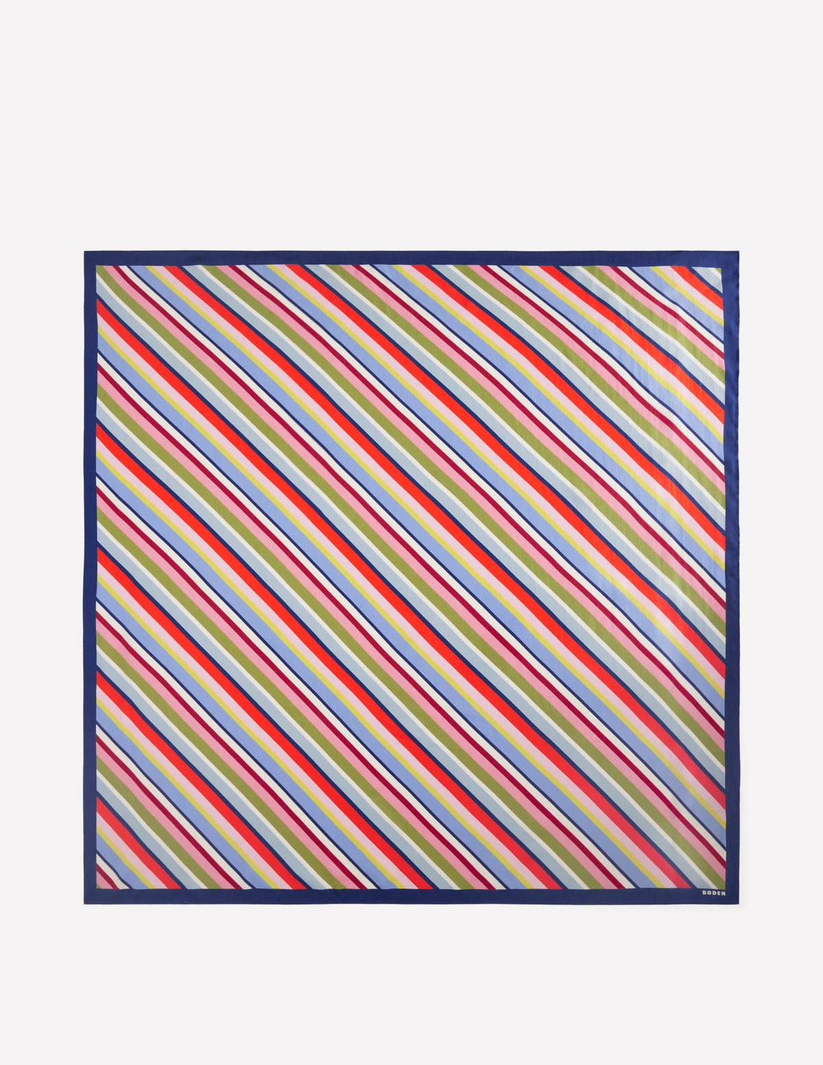 Elisabeth Large Silk Scarf-Multi, Diagonal Rainbow Stripe-5