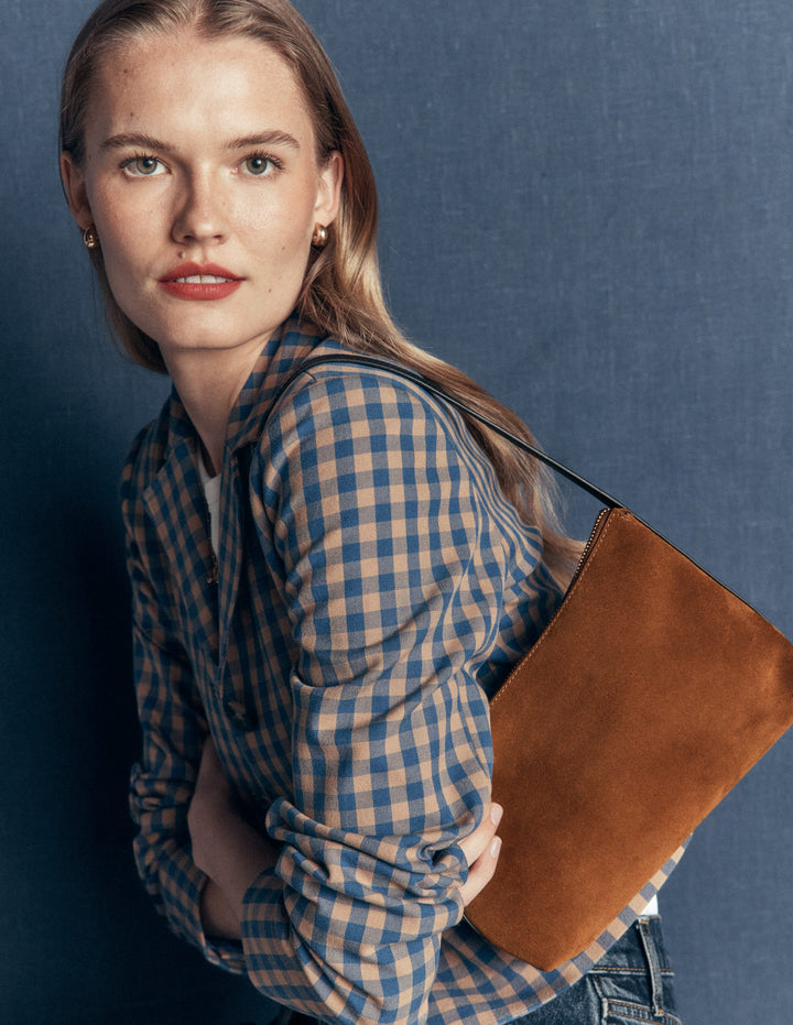 Allegra Lässige Schultertasche-Hellbraun