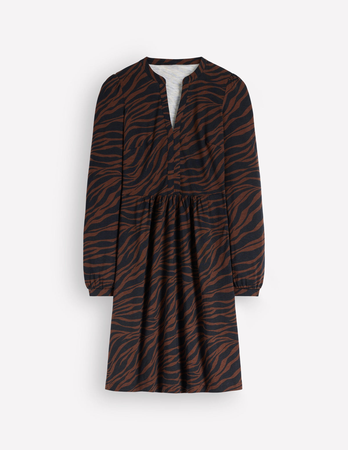 Naomi Lockeres Jerseykleid-Umbra, Zebra Swirl-Motiv - Image 5