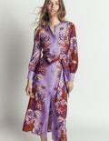 Blouson Sleeve Occasion Dress-Multi, Super Bloom