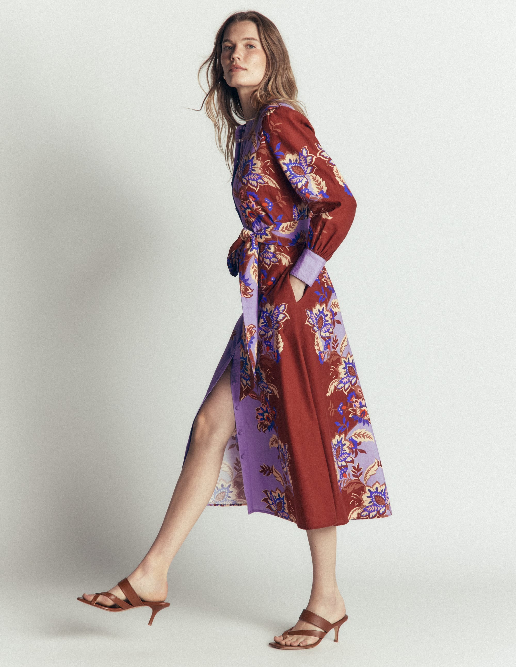 Blouson Sleeve Occasion Dress-Multi, Super Bloom - Image 4