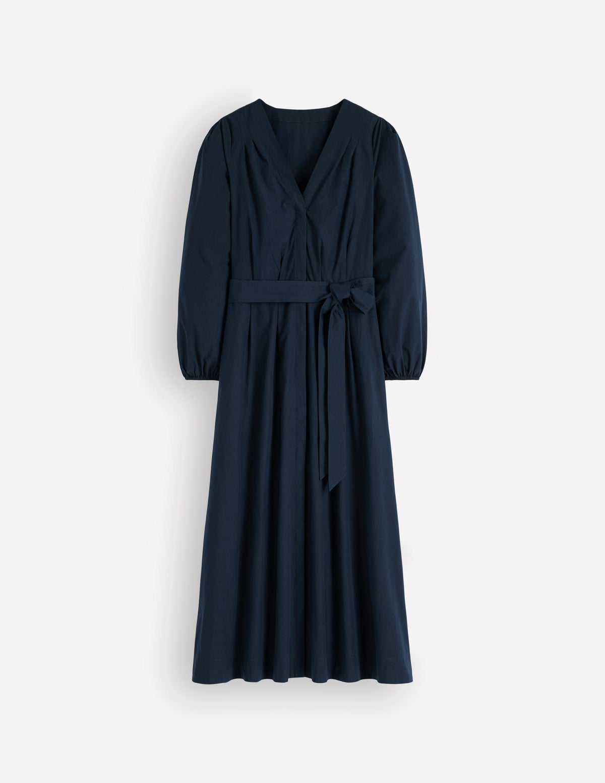 Robe midi Nicola en coton-Bleu marine - Image 5