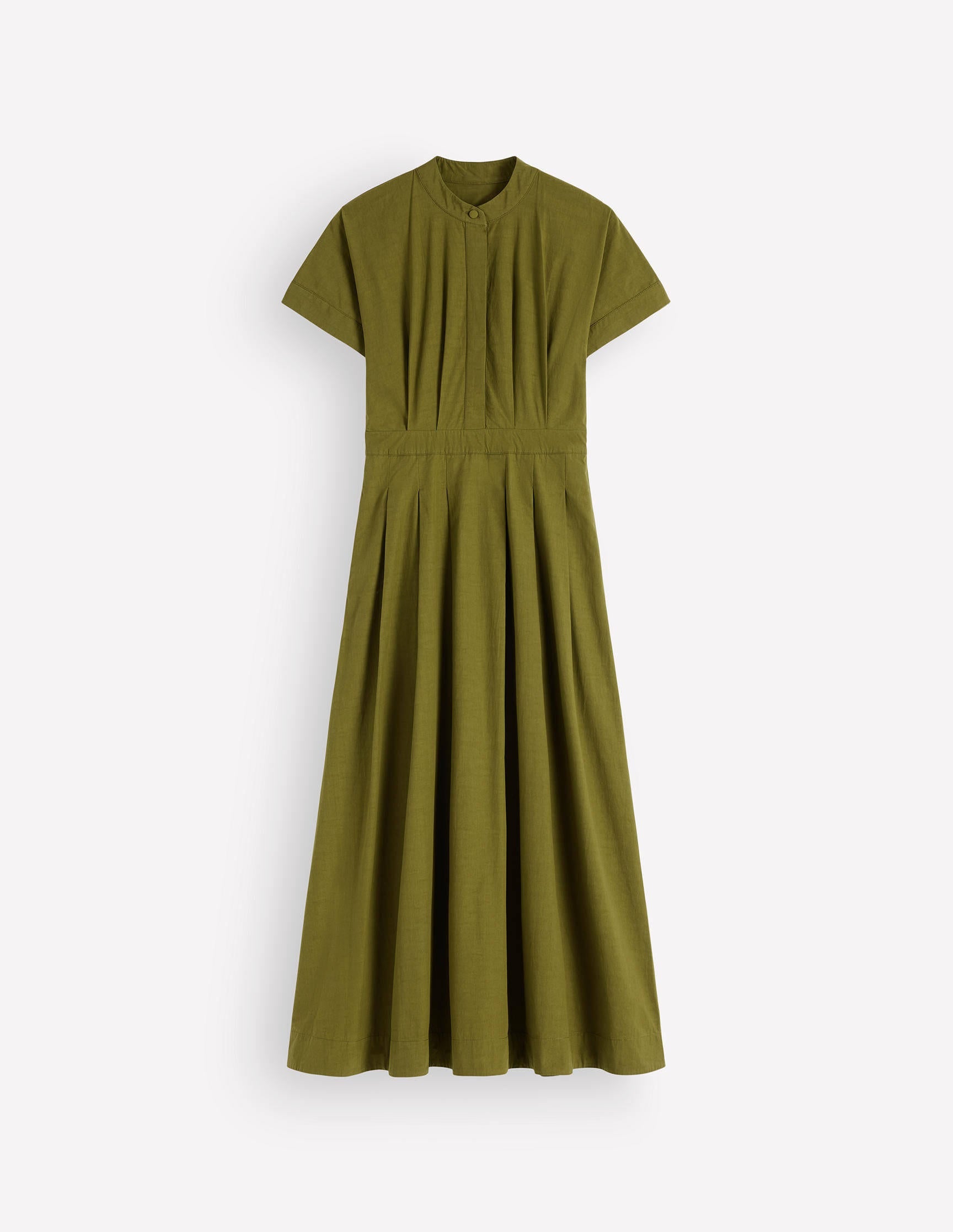 Robe midi à manches sans coutures-Olive-6
