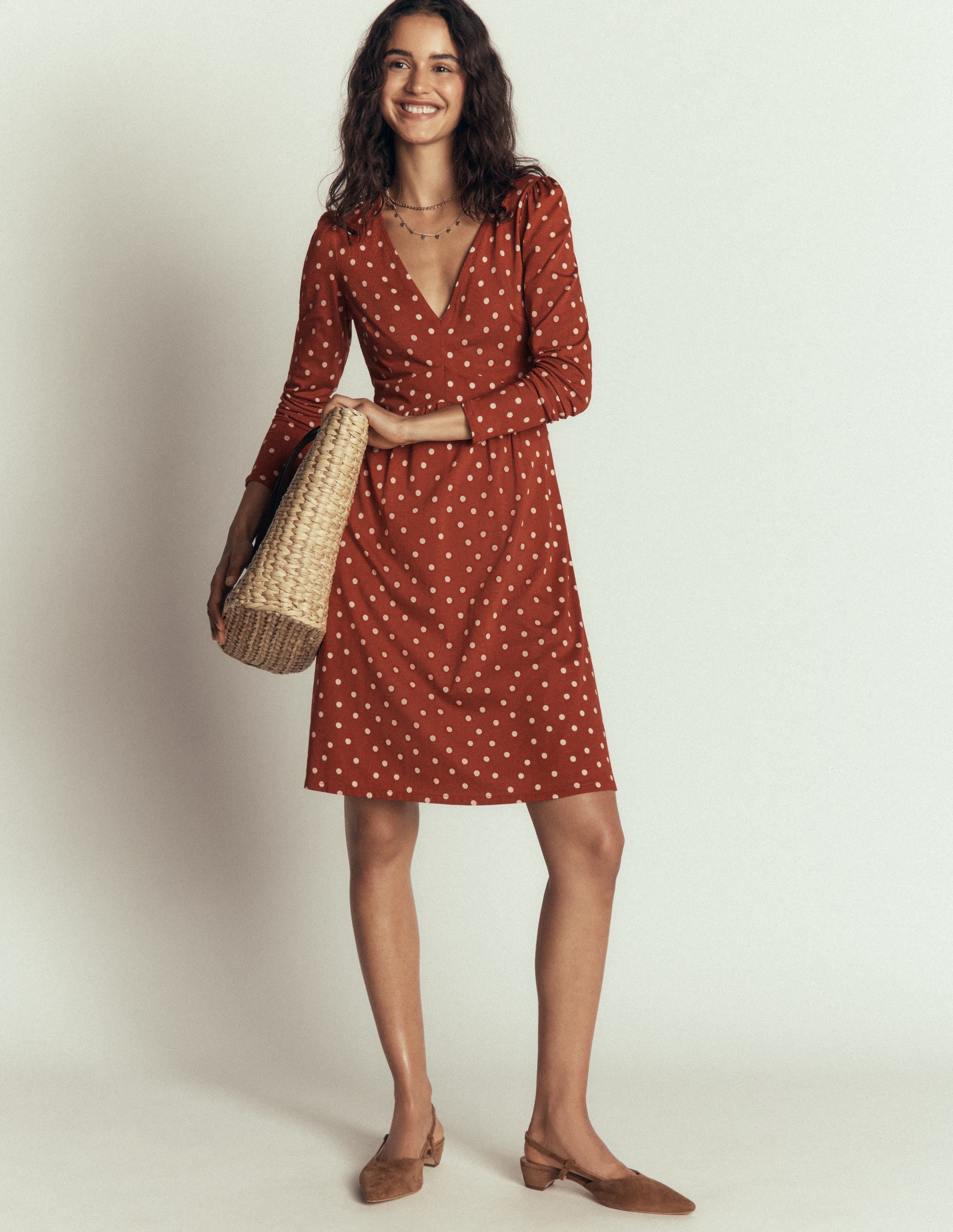 Briony Kurzes Jerseykleid-Arabisches Gewürz, Boden-Punkte - Image 1