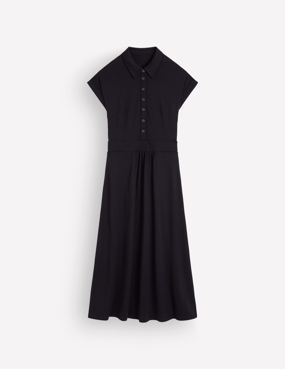Fae Jersey-Hemdblusenkleid-Schwarz - Image 5