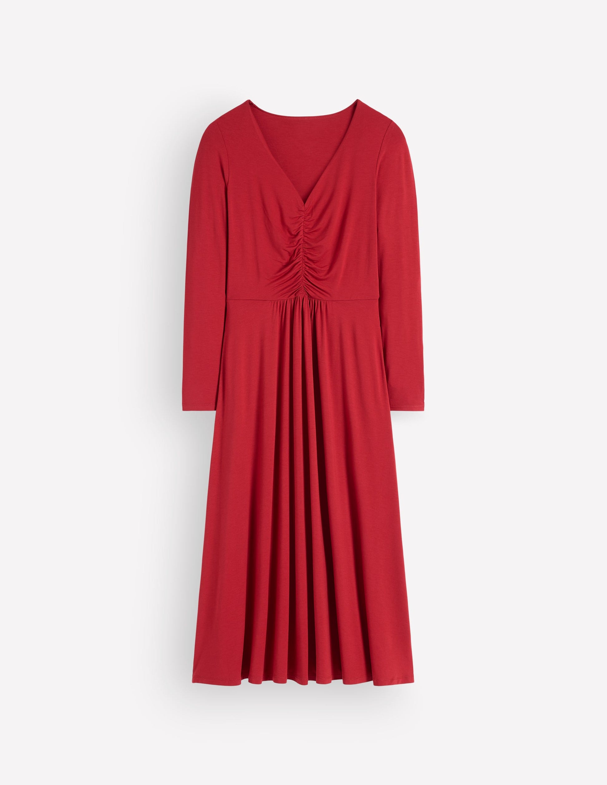 Robe Jasmine froncée en jersey-Pourpre-5