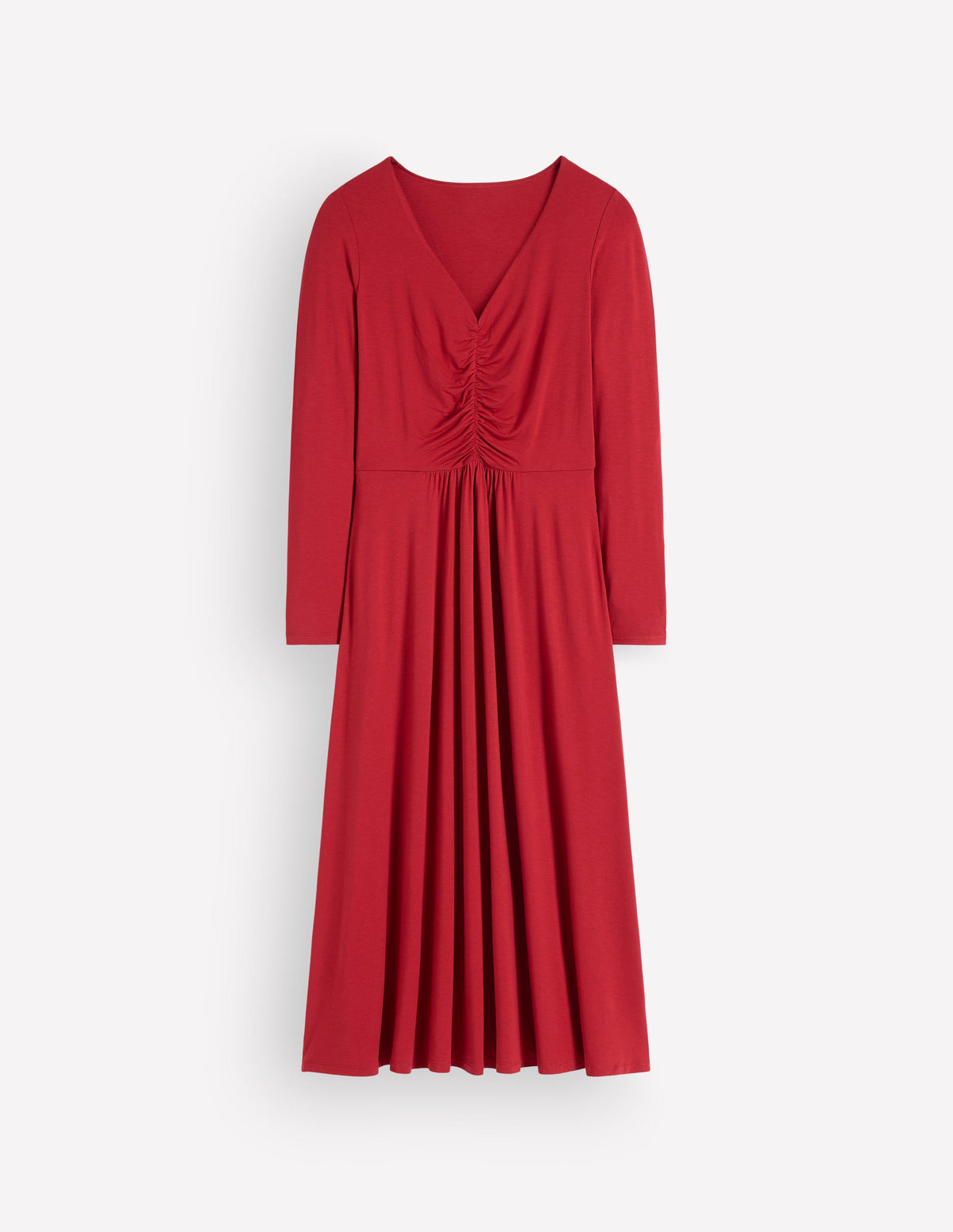 Robe Jasmine froncée en jersey-Pourpre - Image 5