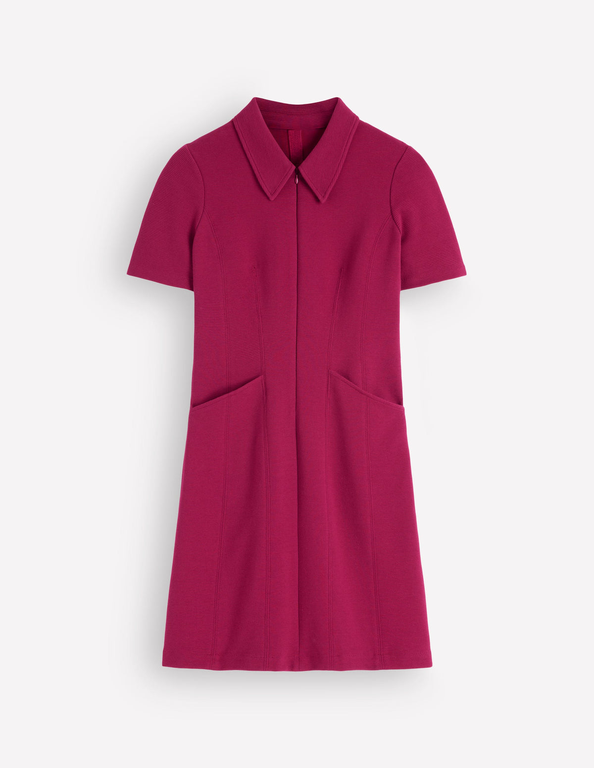 Nia Kurzärmliges Ottoman-Kleid-Rote Beete - Image 5