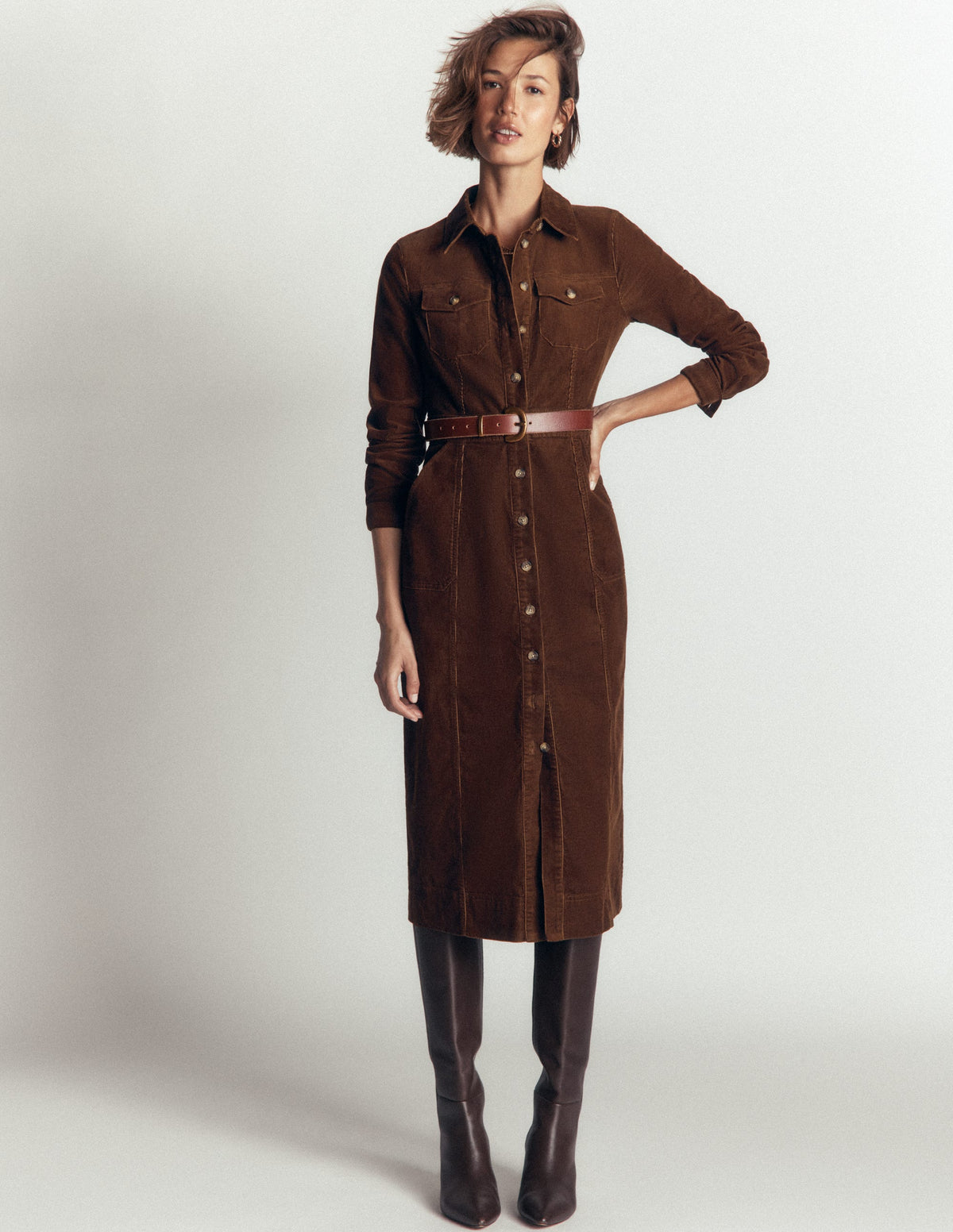 Fleur Cord-Midikleid-Raue Umbra-2