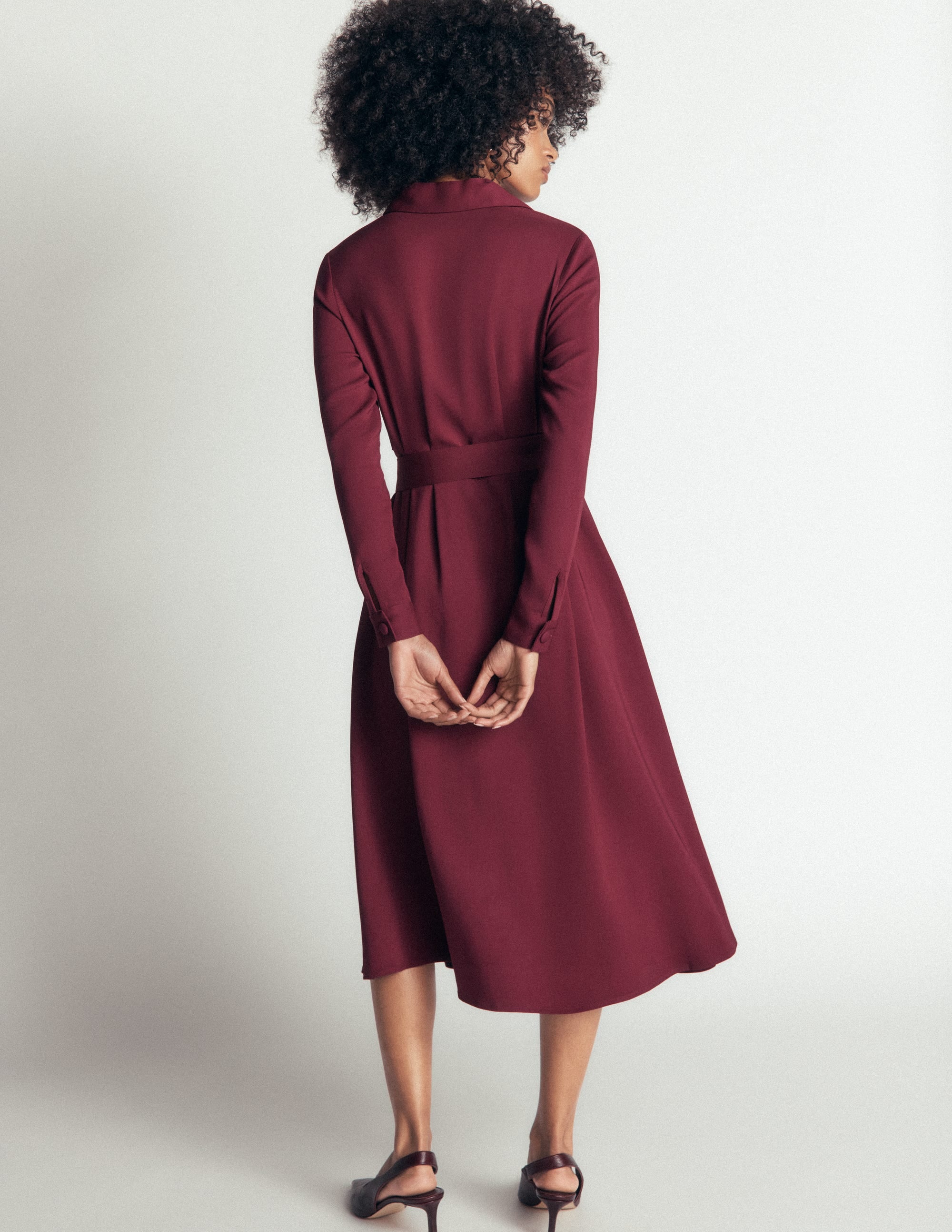 Robe-chemise Kate plissée-Glycine profond - Image 5