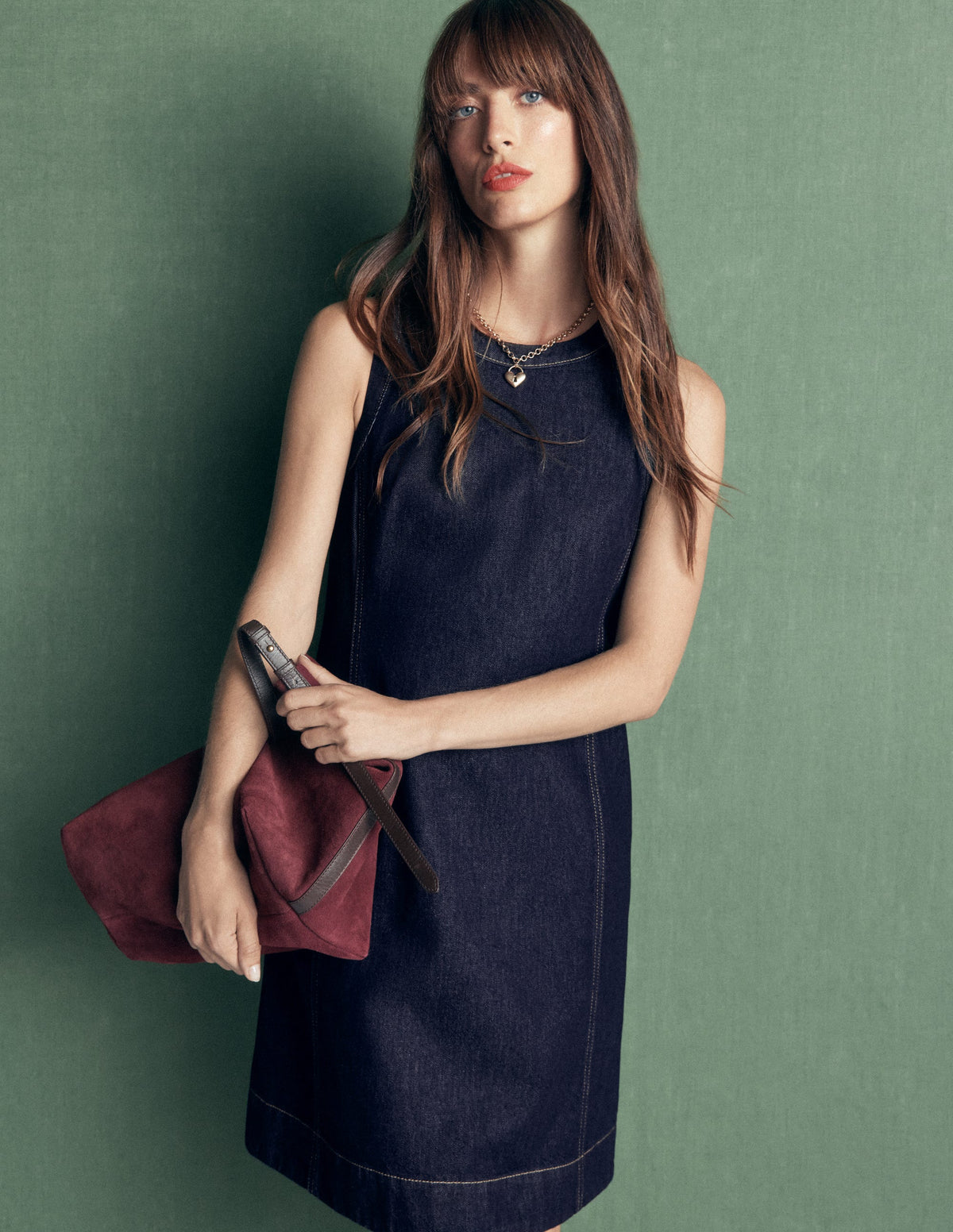 Lou Denim-Etuikleid-Indigoblau, Denim-2