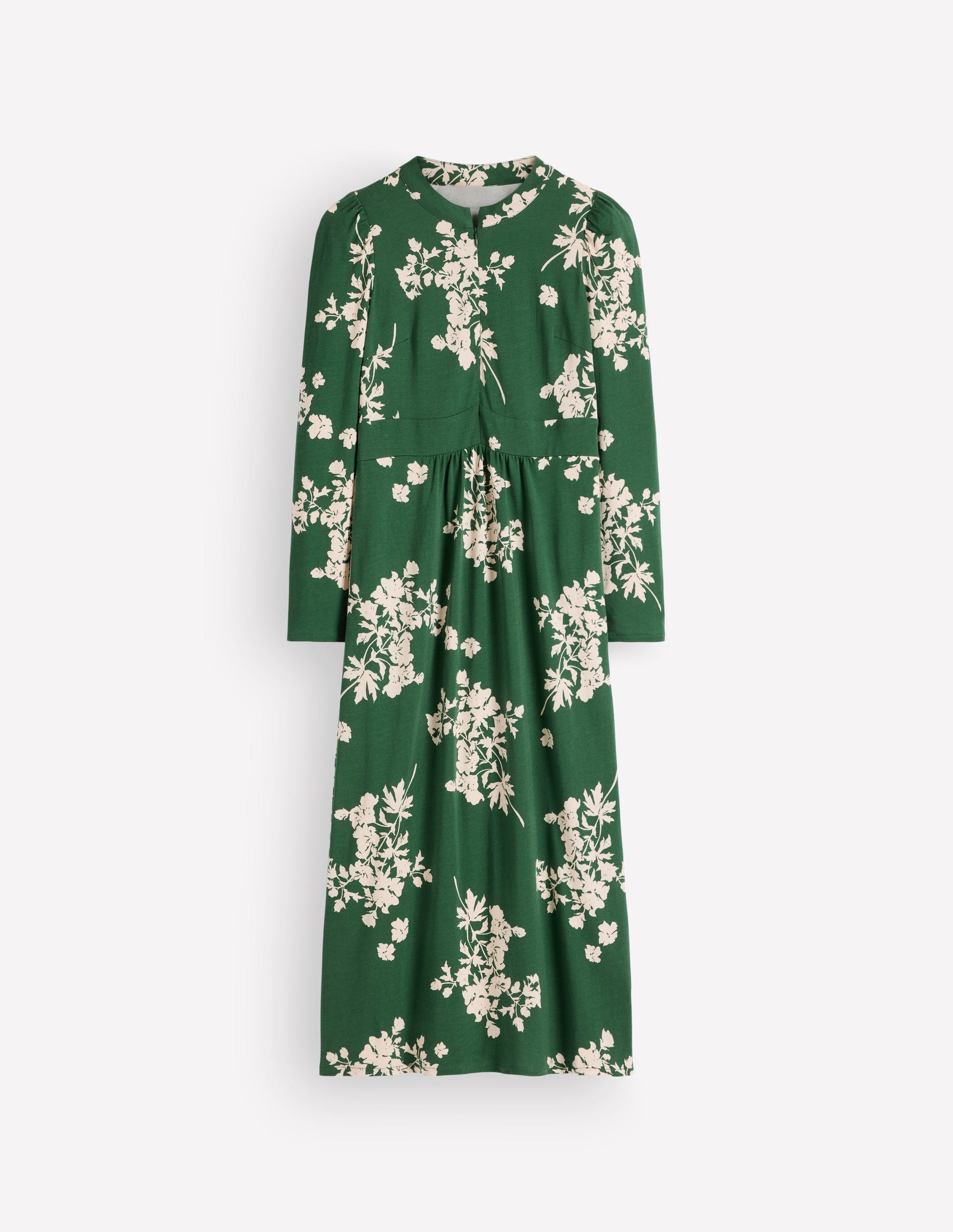 Hope Jerseykleid mit Reißverschlussdetail-Jägergrün, Einzelne Blumensträuße-6