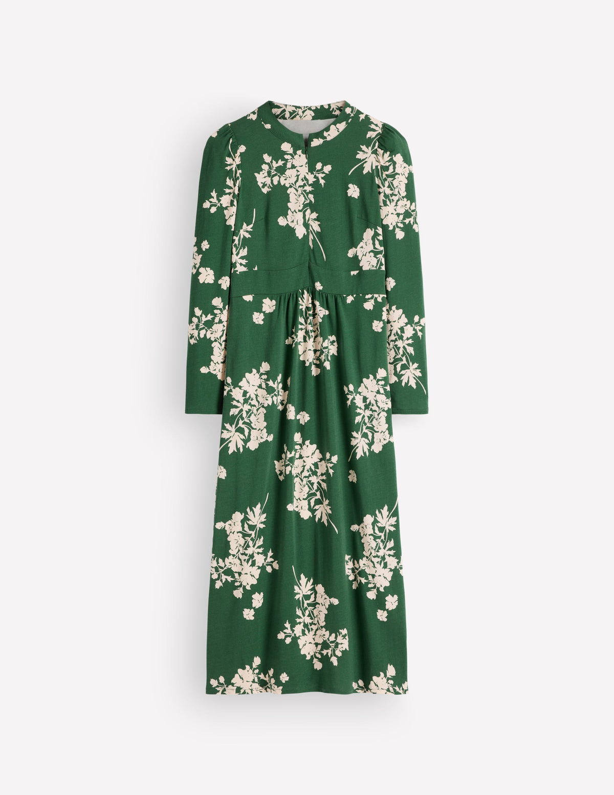 Hope Jerseykleid mit Reißverschlussdetail-Jägergrün, Einzelne Blumensträuße - Image 6