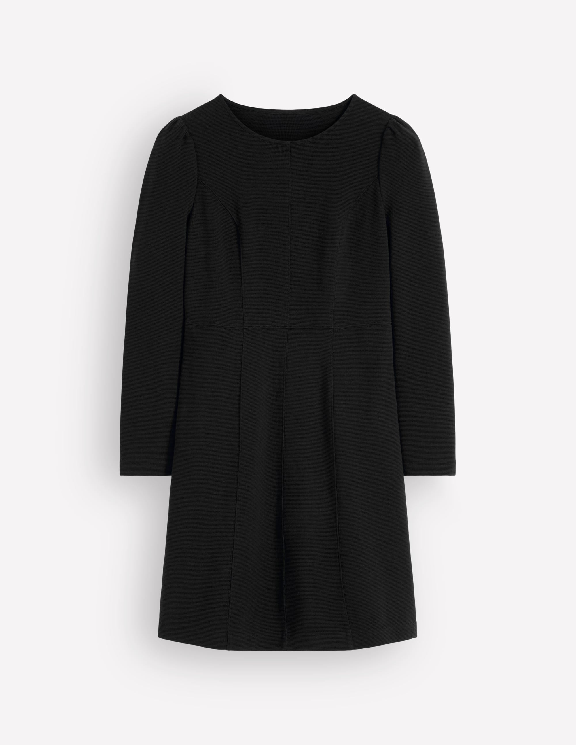 Robe Marla en ottoman à coutures-Noir - Image 5