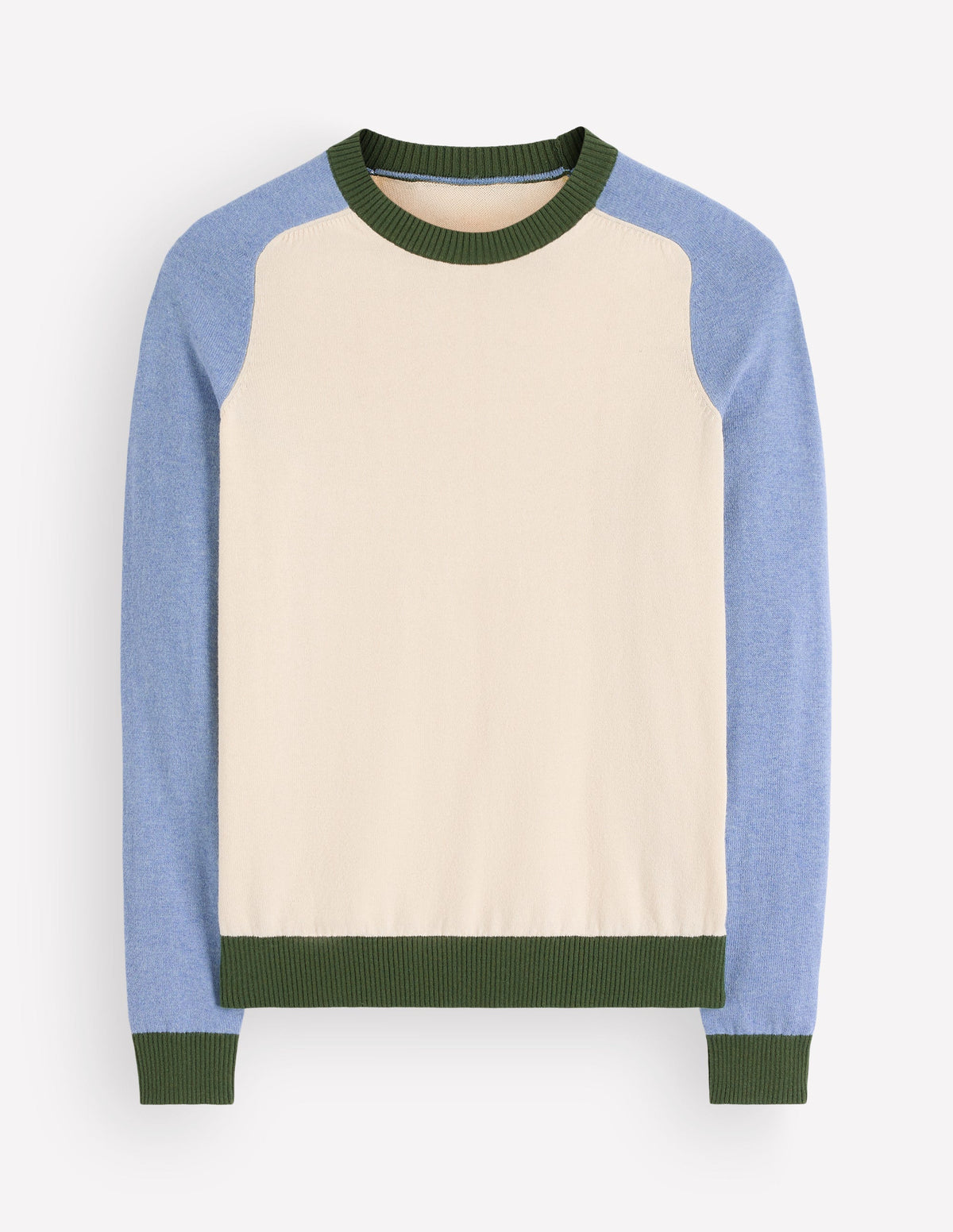 Meg Pullover mit Raglanärmeln-Naturweiß, Blau und Grün - Image 5