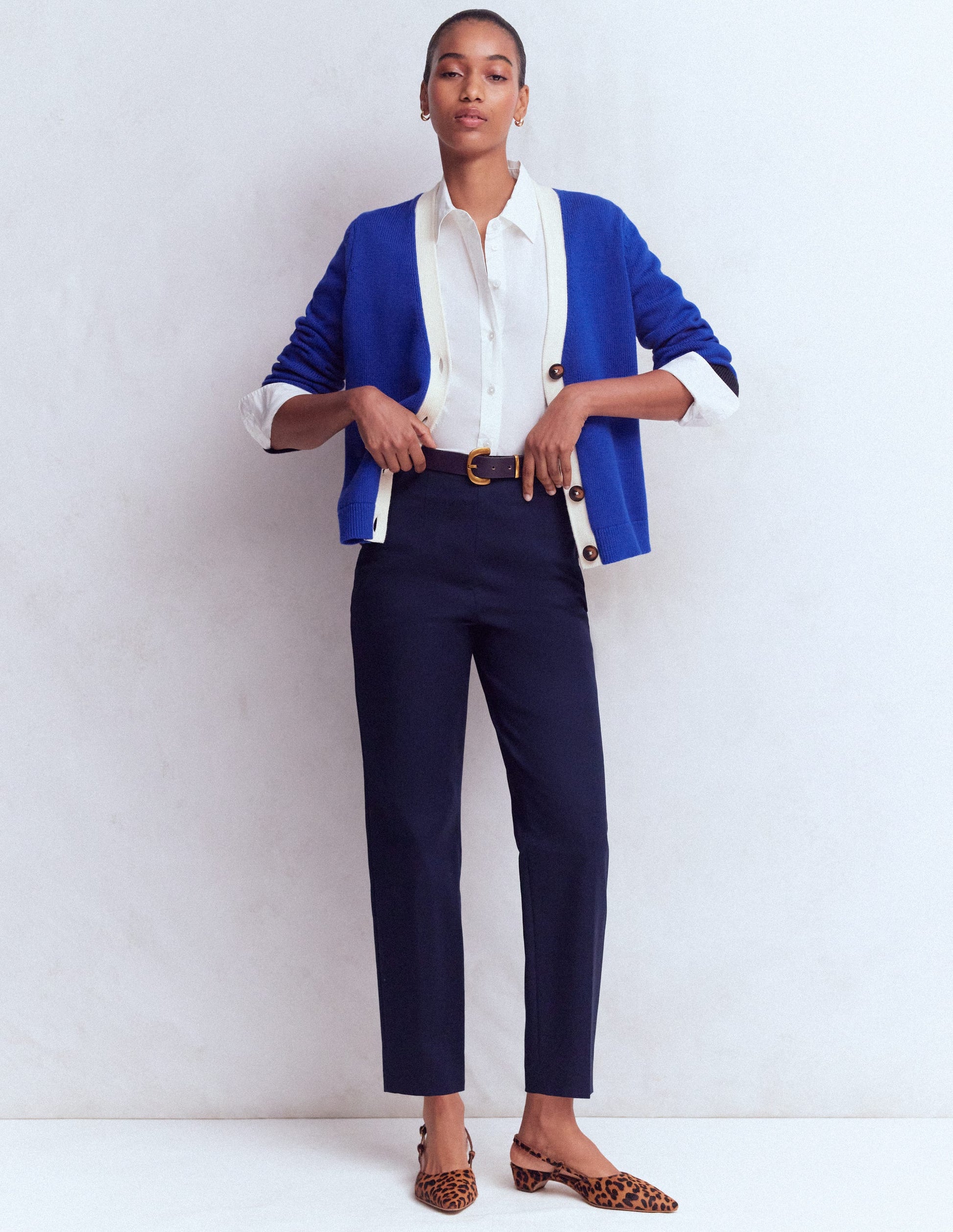 Lucy Lockere Strickjacke aus Baumwolle-Leuchtendes Blau, Color Blocking-7