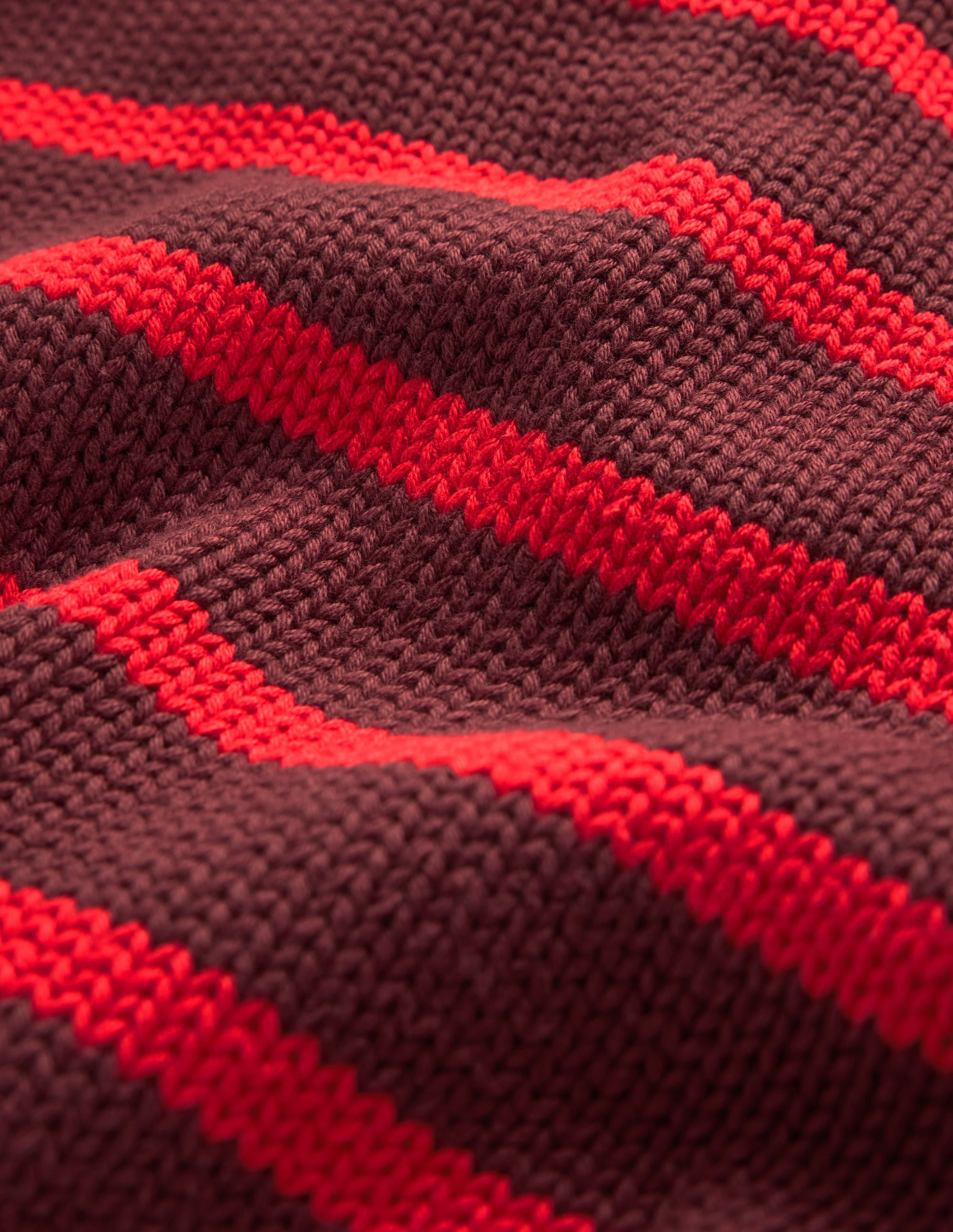 Lucy Grob gestrickter Baumwollpullover-Kastanie, Mohnblumenrot - Image 8