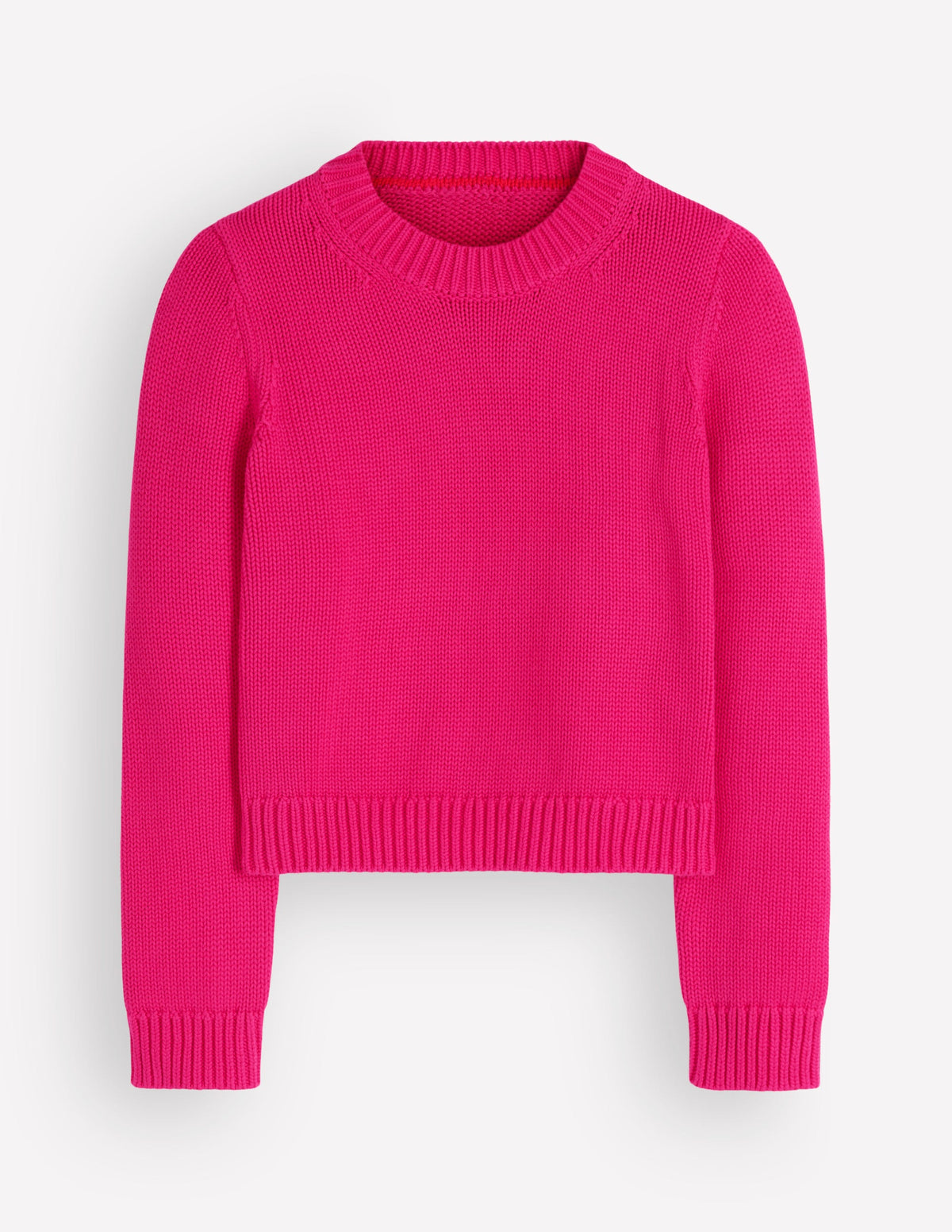 Lucy Grob gestrickter Baumwollpullover-Rosa Pfau - Image 5