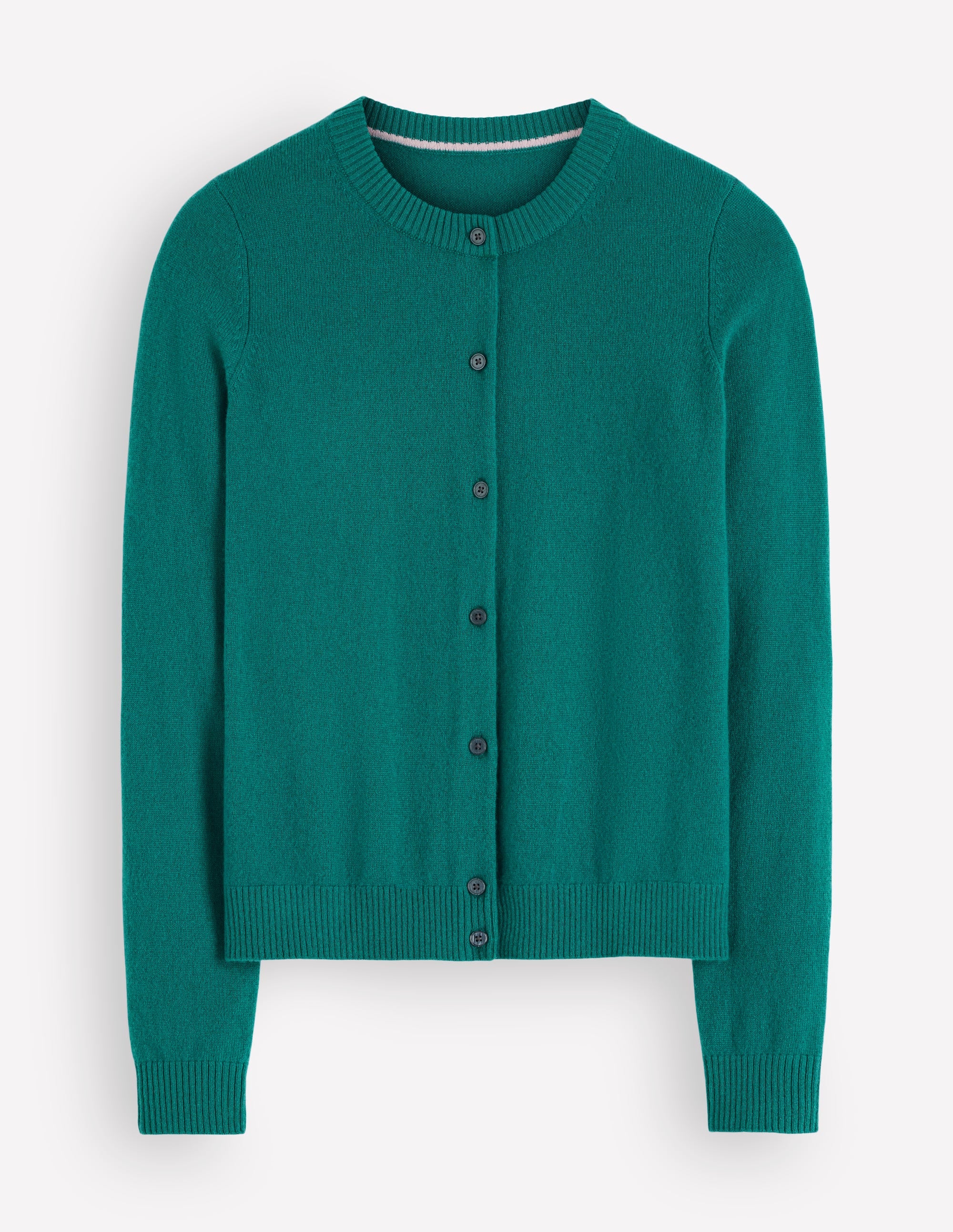 Elsie Kaschmir-Strickjacke mit Rundhalsausschnitt-Tiefseetiefe - Image 5