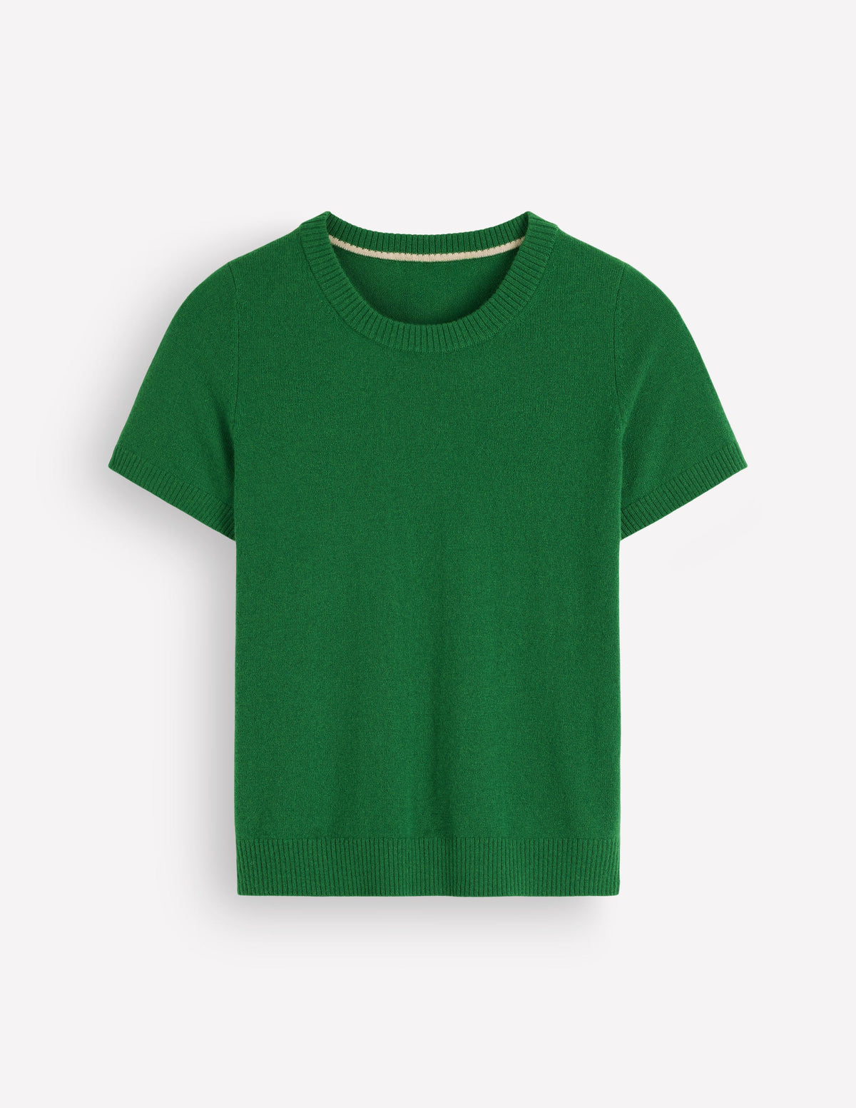 Elsie Kaschmir-T-Shirt mit Rundhalsausschnitt-Frisches Grün - Image 5