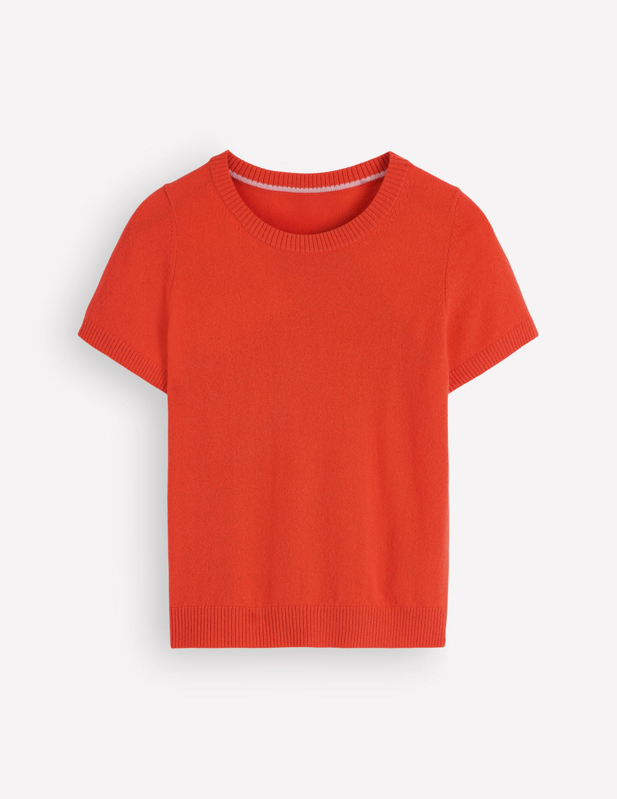 Elsie Kaschmir-T-Shirt mit Rundhalsausschnitt-Orange Lilie-8