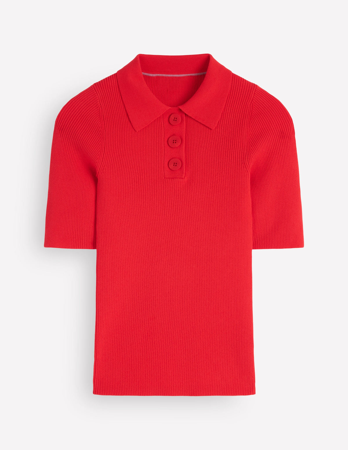 Pull côtelé Rhianne en coton-Rouge coquelicot - Image 7