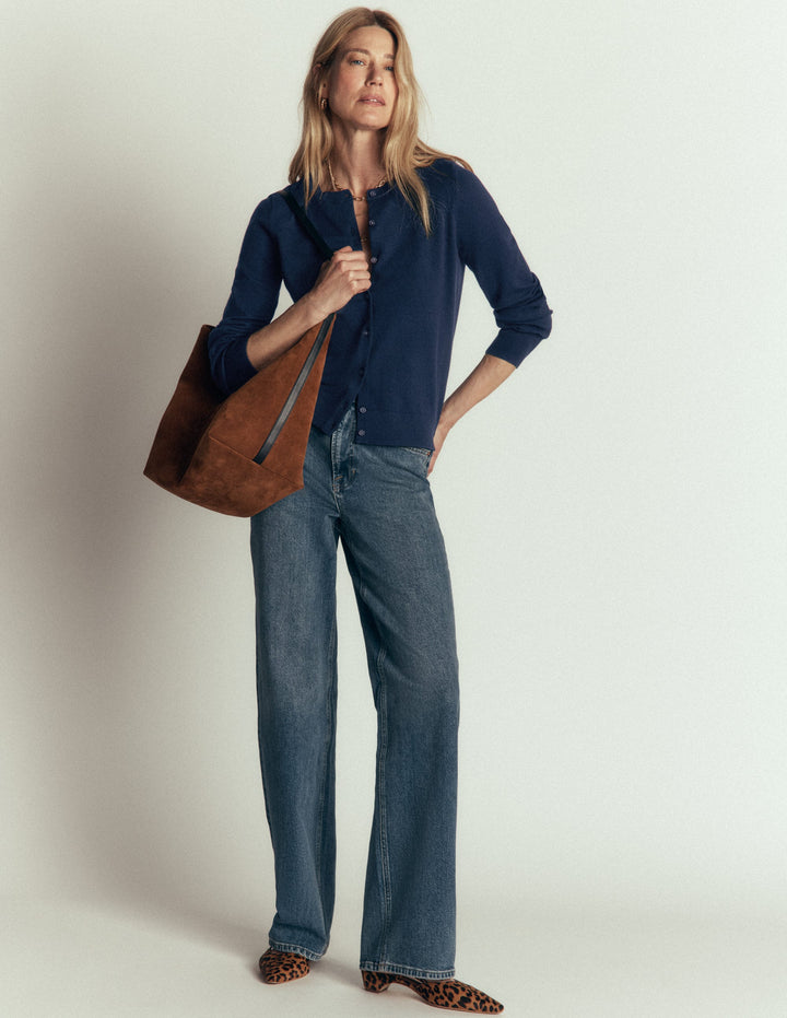 Cardigan Camilla en coton-Bleu marine