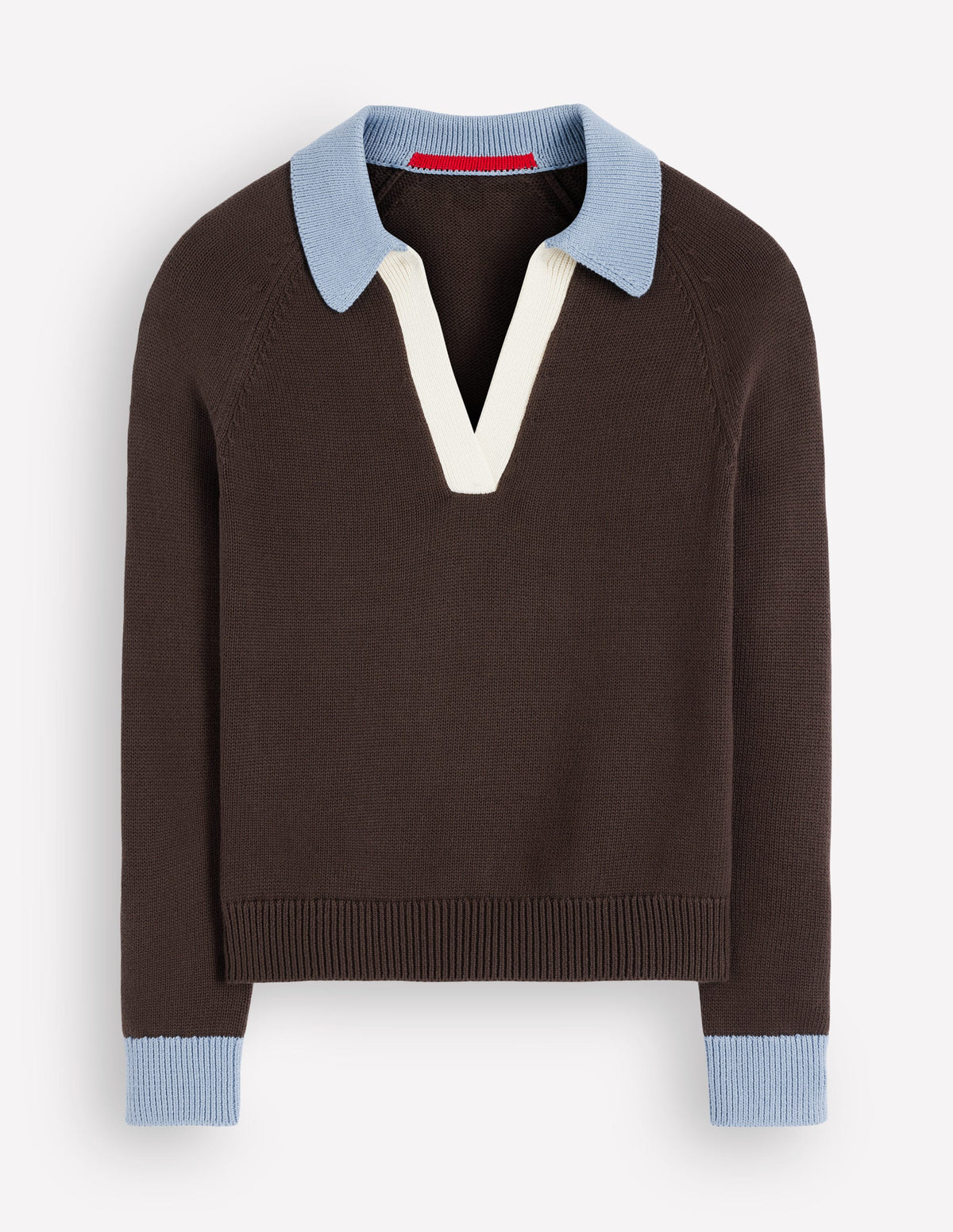 Lucy Henley-Pullover aus Baumwolle-Bitterschokolade-6