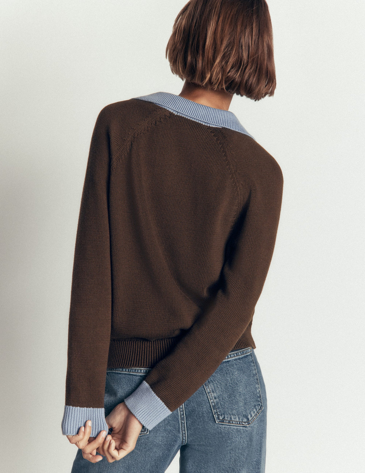 Lucy Henley-Pullover aus Baumwolle-Bitterschokolade - Image 3