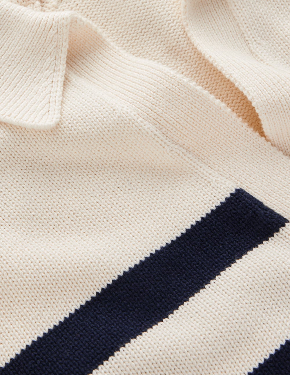 Lucy Henley-Pullover aus Baumwolle-Naturweiß/Navy, Gestreift - Image 7