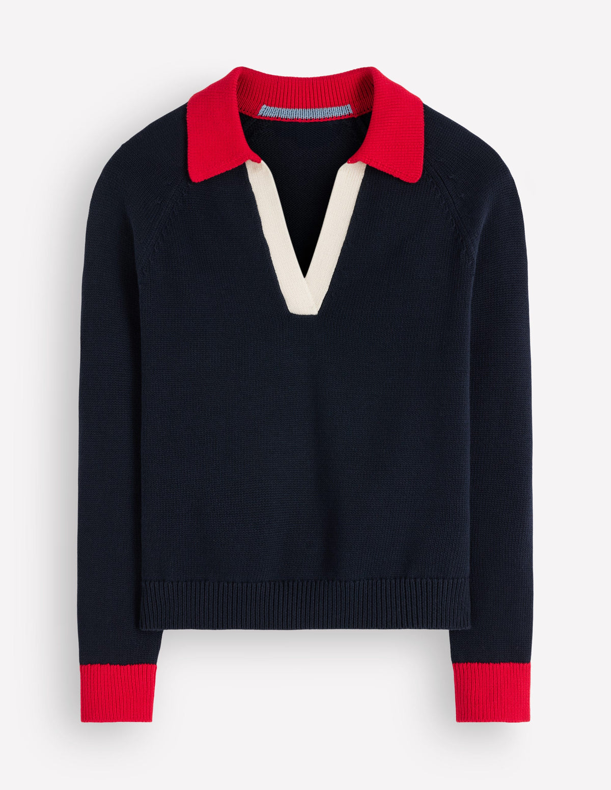 Lucy Henley-Pullover aus Baumwolle-Ecru/Chalky Pink Stripe - Image 6