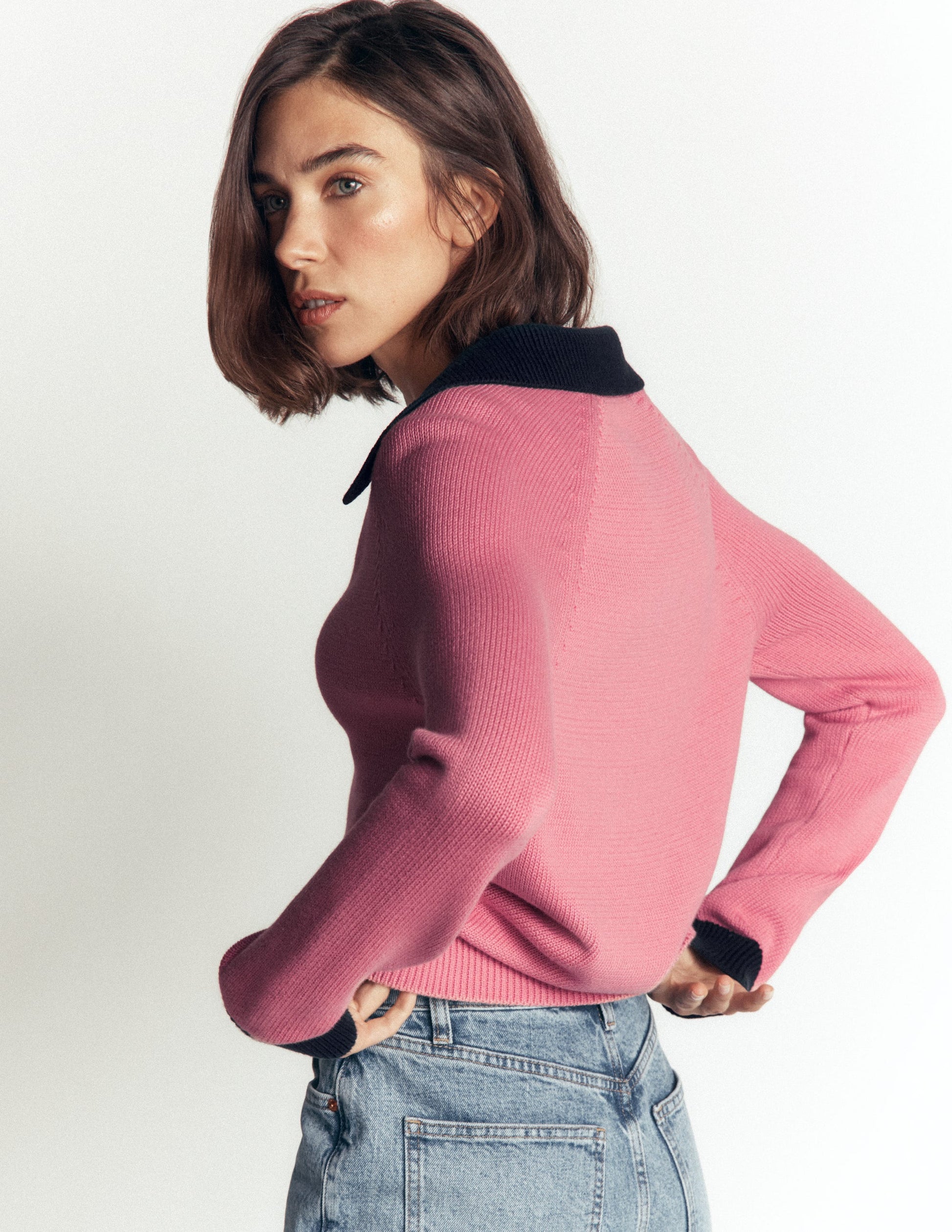 Lucy Henley-Pullover aus Baumwolle-Kirschblütenrosa-3