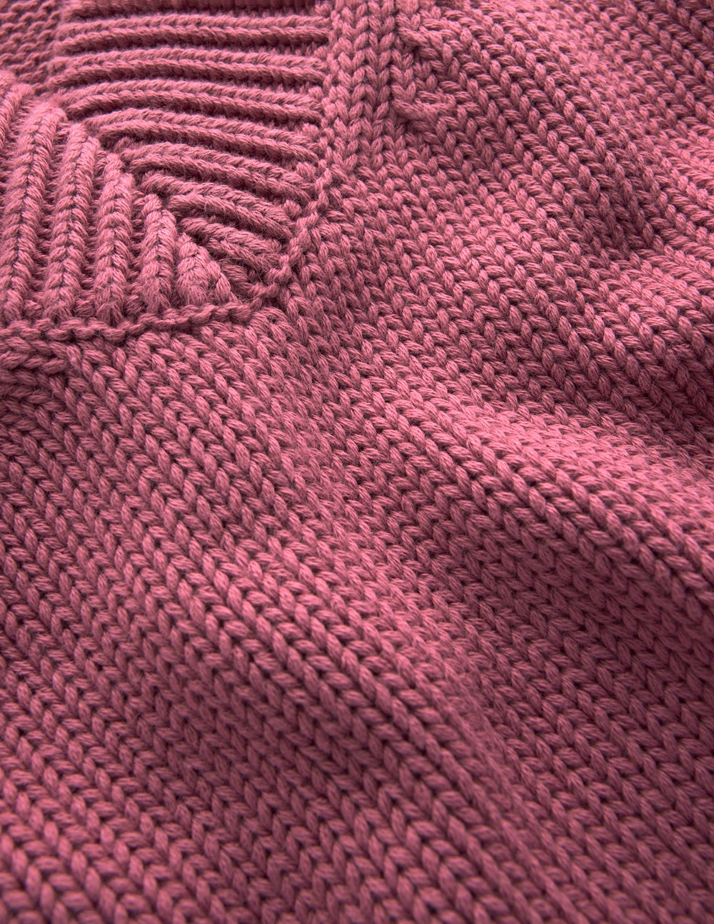 Lucy Baumwollpullover mit V-Ausschnitt-Rosa Heide-12