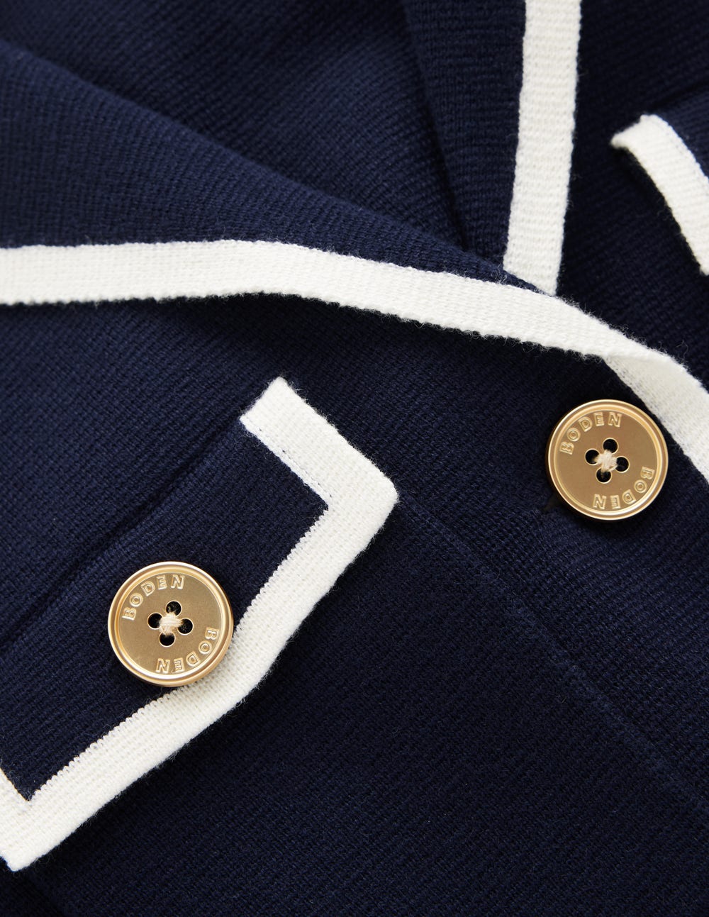 Phoebe Strickjacke mit Kragen-Marineblau - Image 8