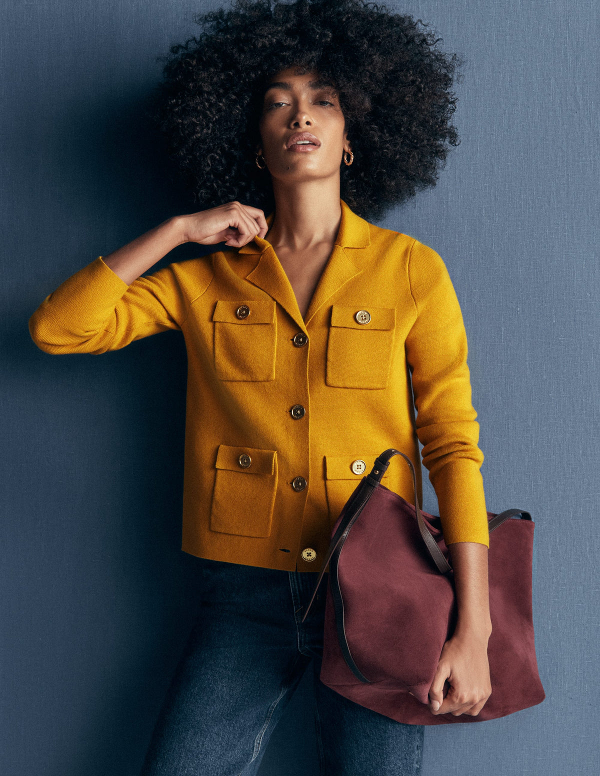 Phoebe Strickjacke mit Kragen-Goldenes Roggenfeld - Image 2