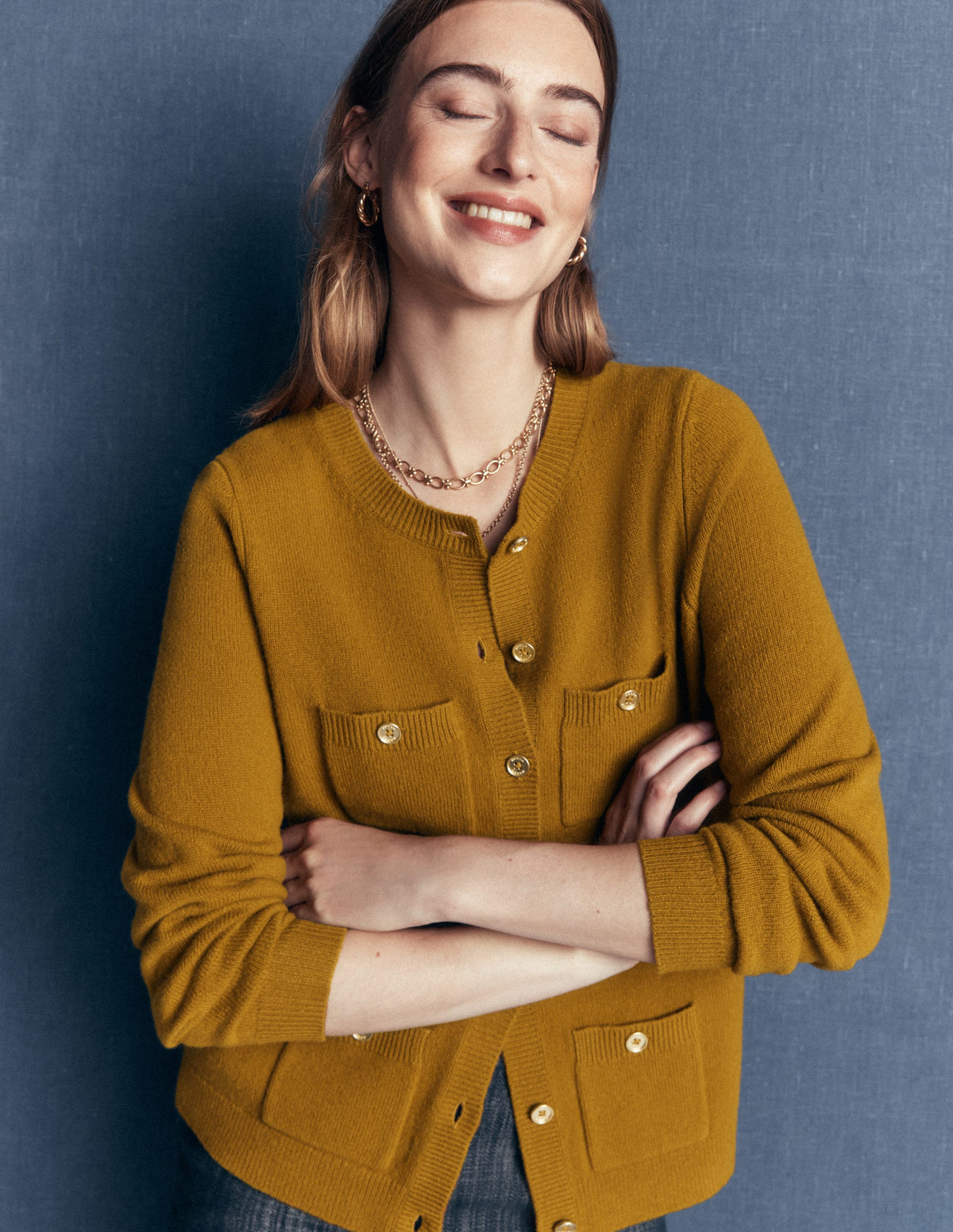 Marianne Strickjacke aus Merinowolle-Gewürzter Chai - Image 1