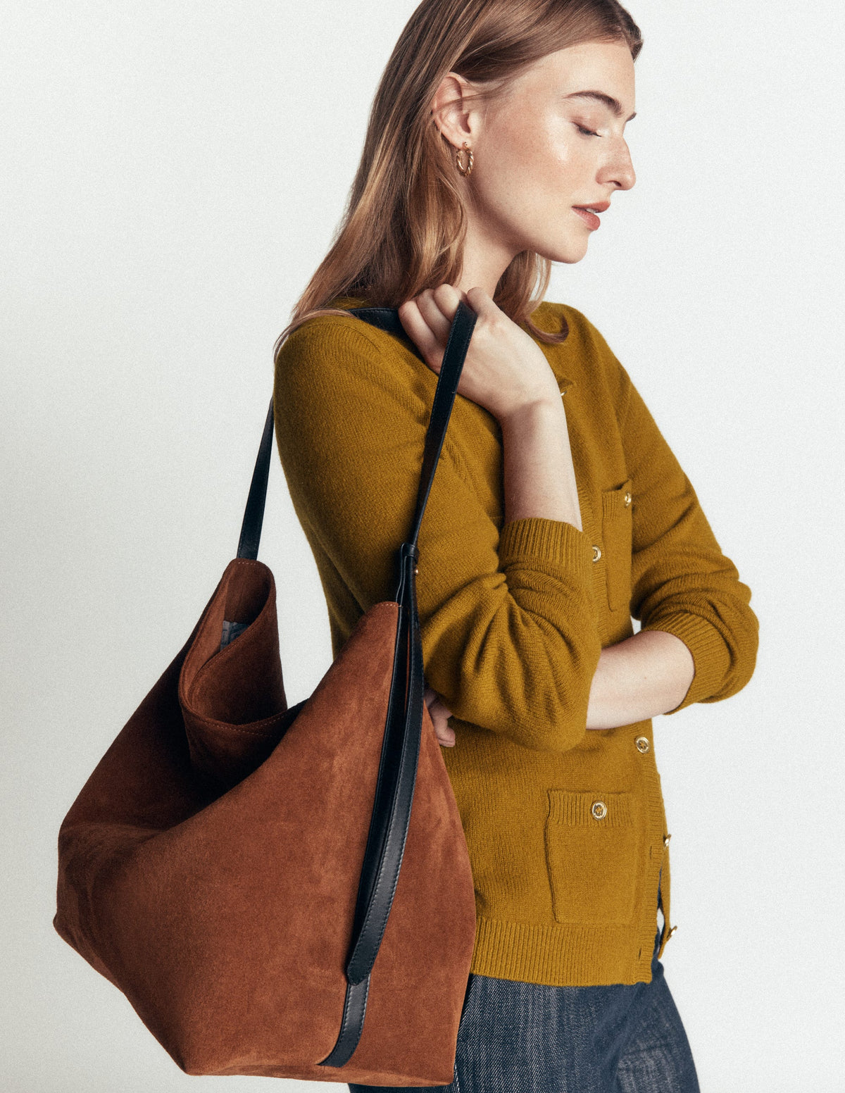 Marianne Strickjacke aus Merinowolle-Gewürzter Chai-3
