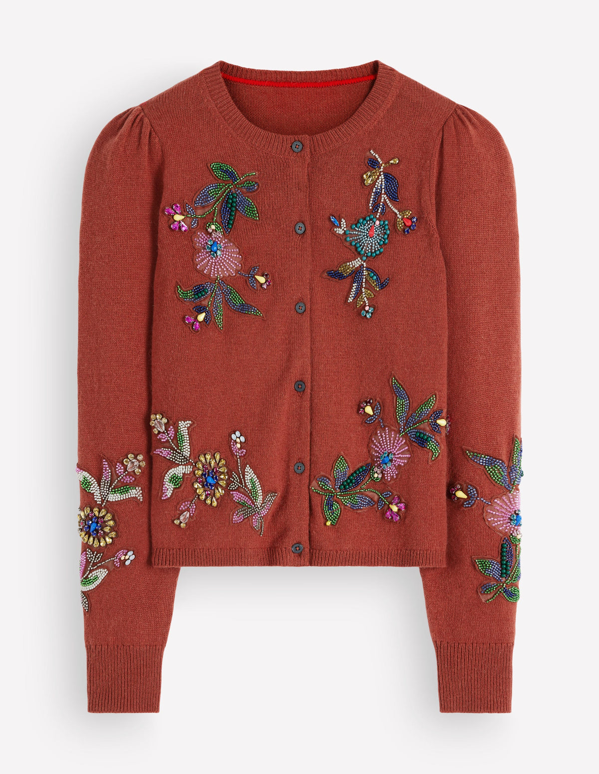 Ria Verzierte Strickjacke-Lebkuchen-6
