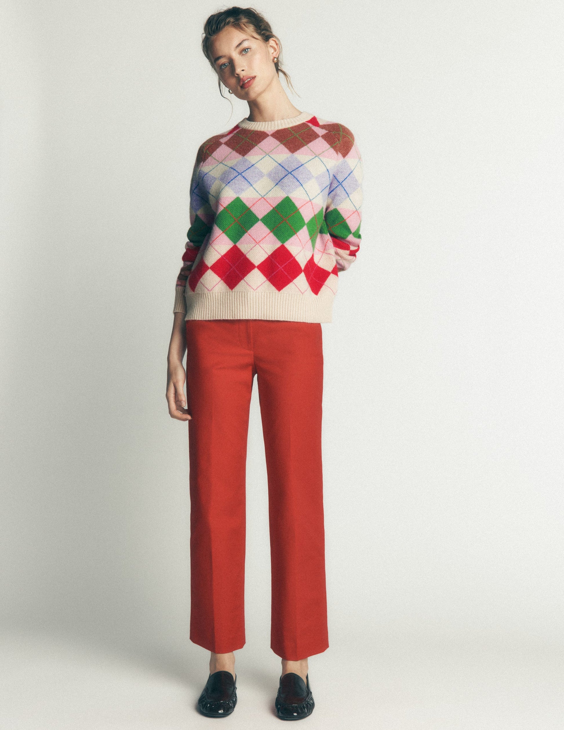 Ariadne Pullover aus Alpaka-Mischung-Bunt, Argyle-Muster-6