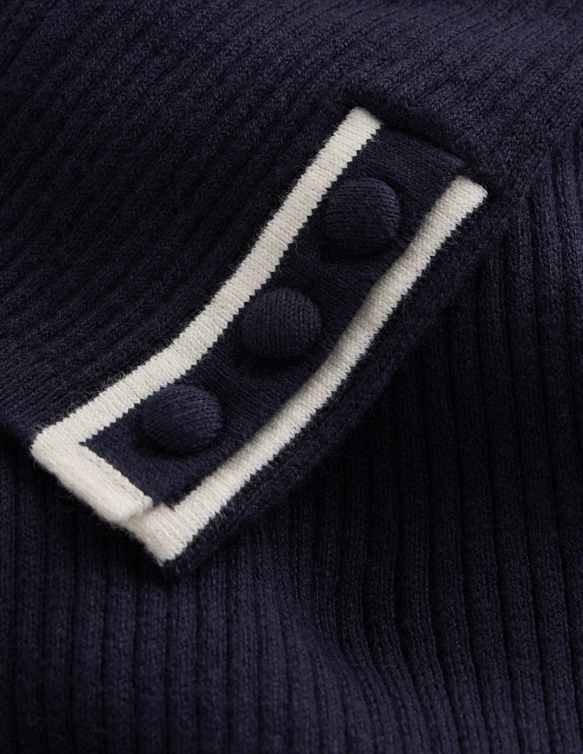 Pull Paula côtelé à col bateau-Bleu marine-6