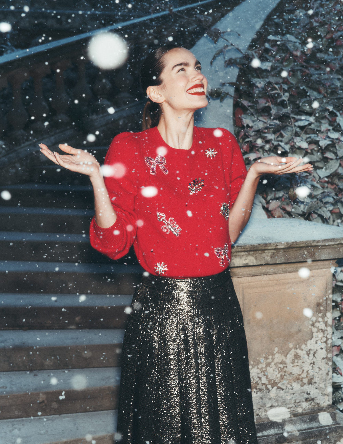 Pull Ria ornementé-Noël rouge - Image 5
