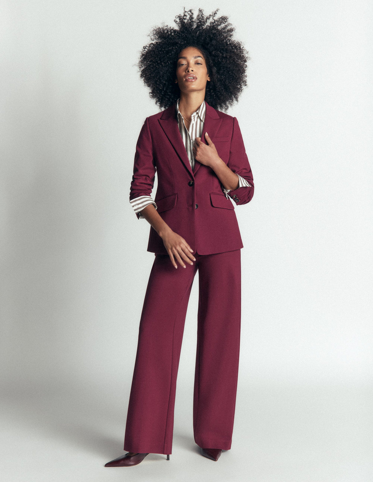 Belgravia Ponte-Hose-Dunkelviolett-1