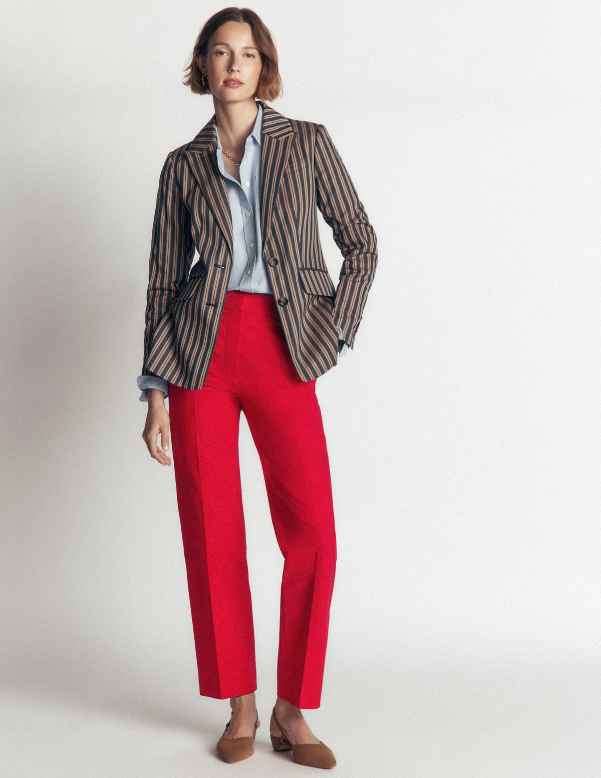 Pantalon 7/8 Canonbury en coton-Rouge salsa-1