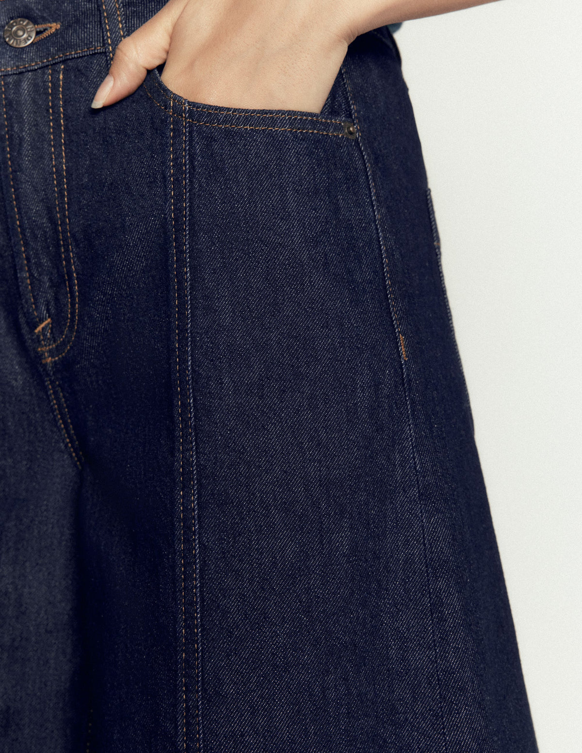 Culotte-Jeans mit weitem Bein-Indigo - Image 2