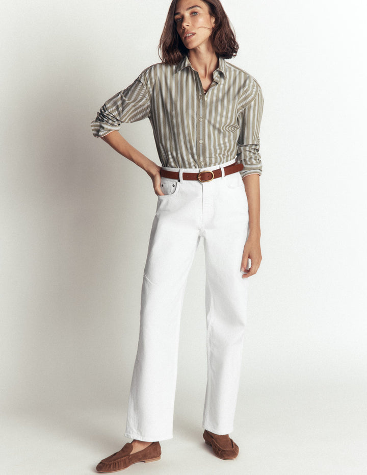 Barrel-Jeans-Weiß