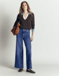 Hoch geschnittene Jeans mit weitem Bein-Medium Vintage