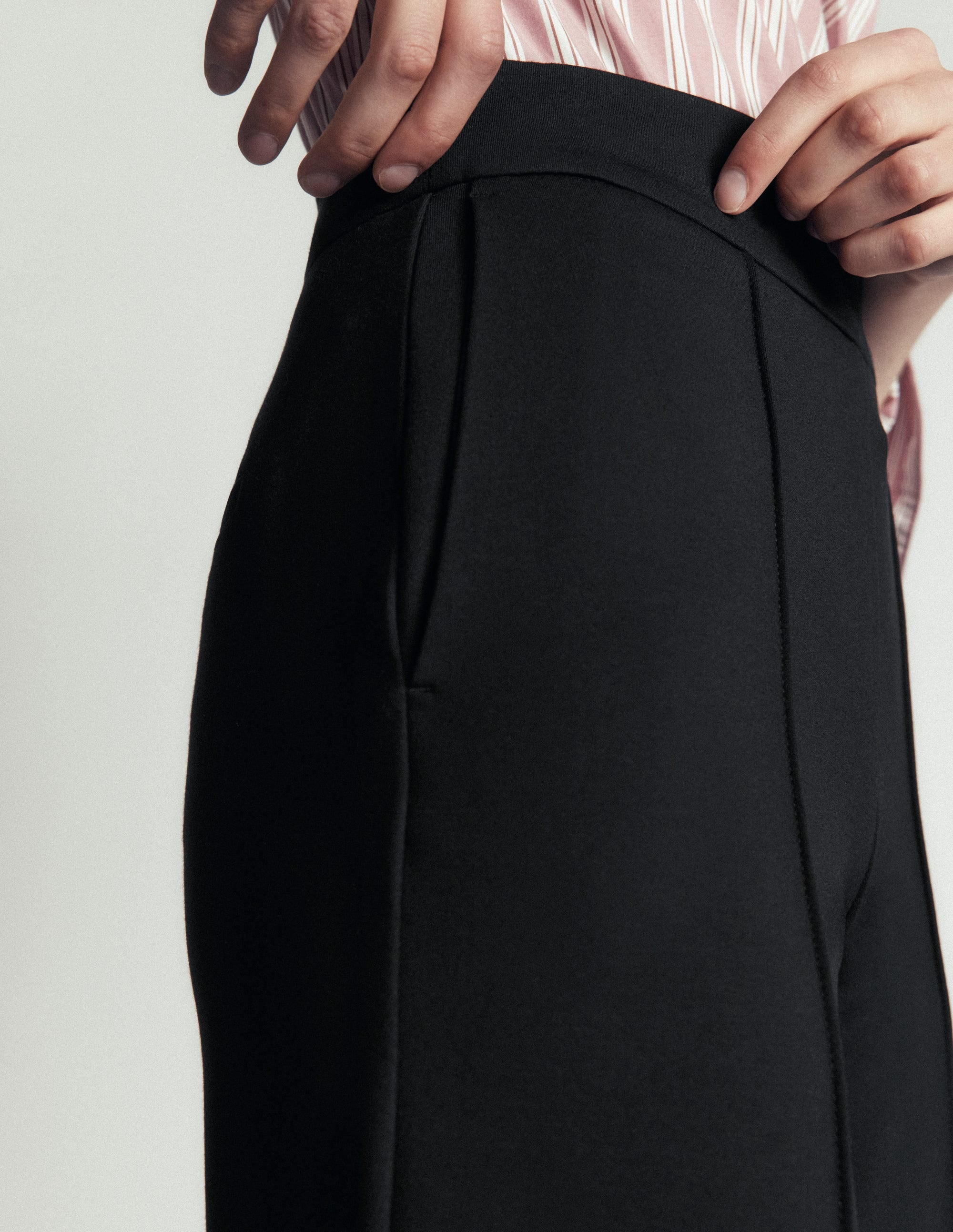 Ponte-Hose mit geradem Bein-Schwarz - Image 2
