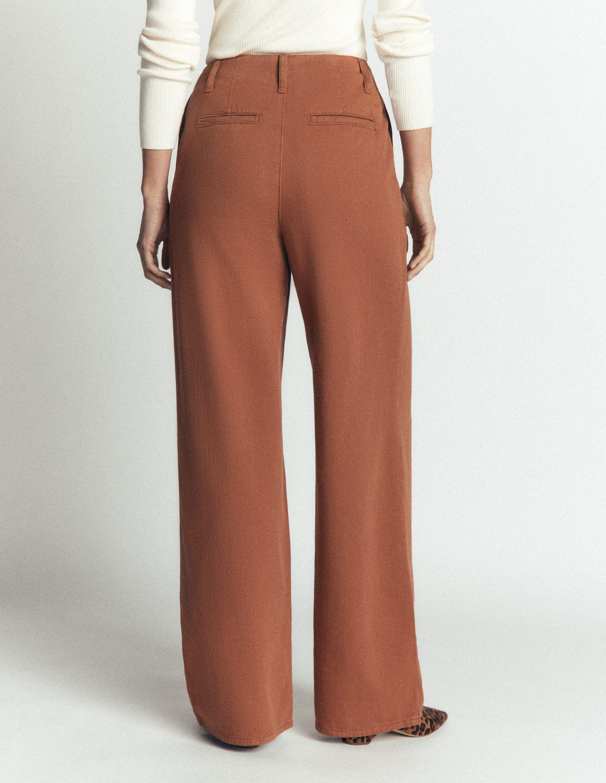 Mayfair Hose mit Bundfalte-Braun-Orange - Image 3
