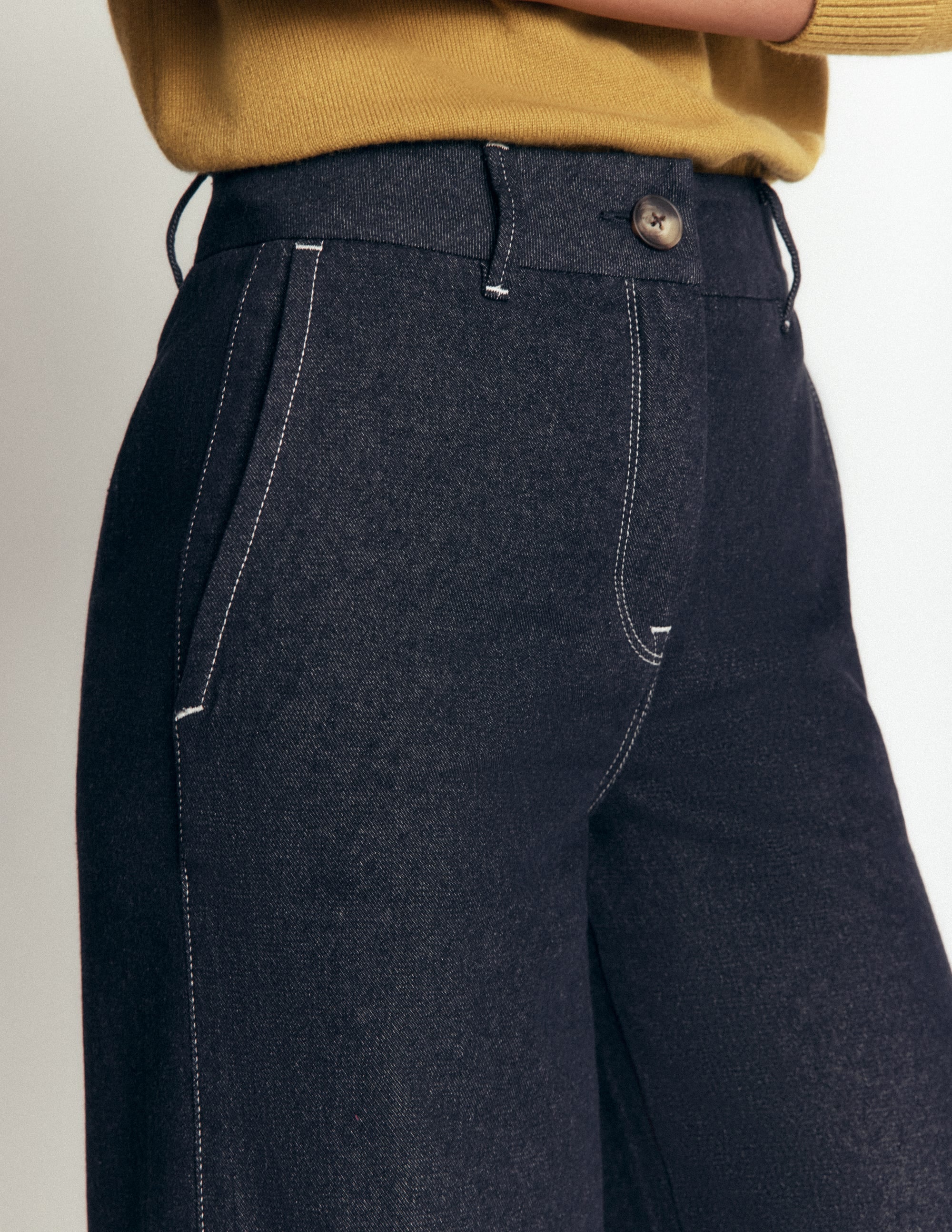 Pantalon Belgravia en sergé-Indigo - Image 2