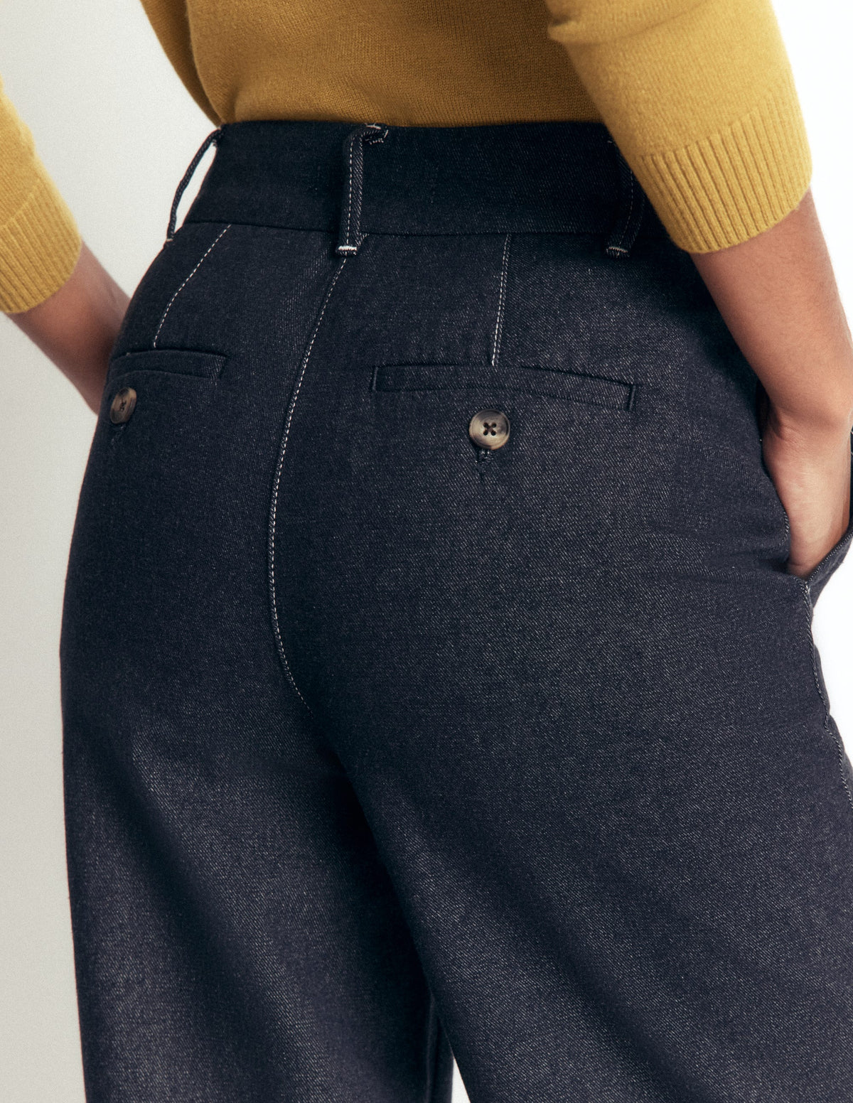 Pantalon Belgravia en sergé-Indigo - Image 6